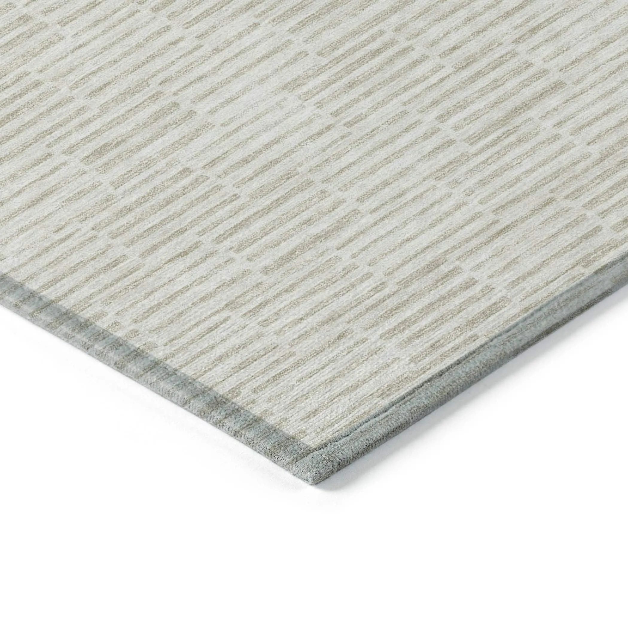 Machine Washable Indoor/ Outdoor Chantille Stripe Blocks Rug