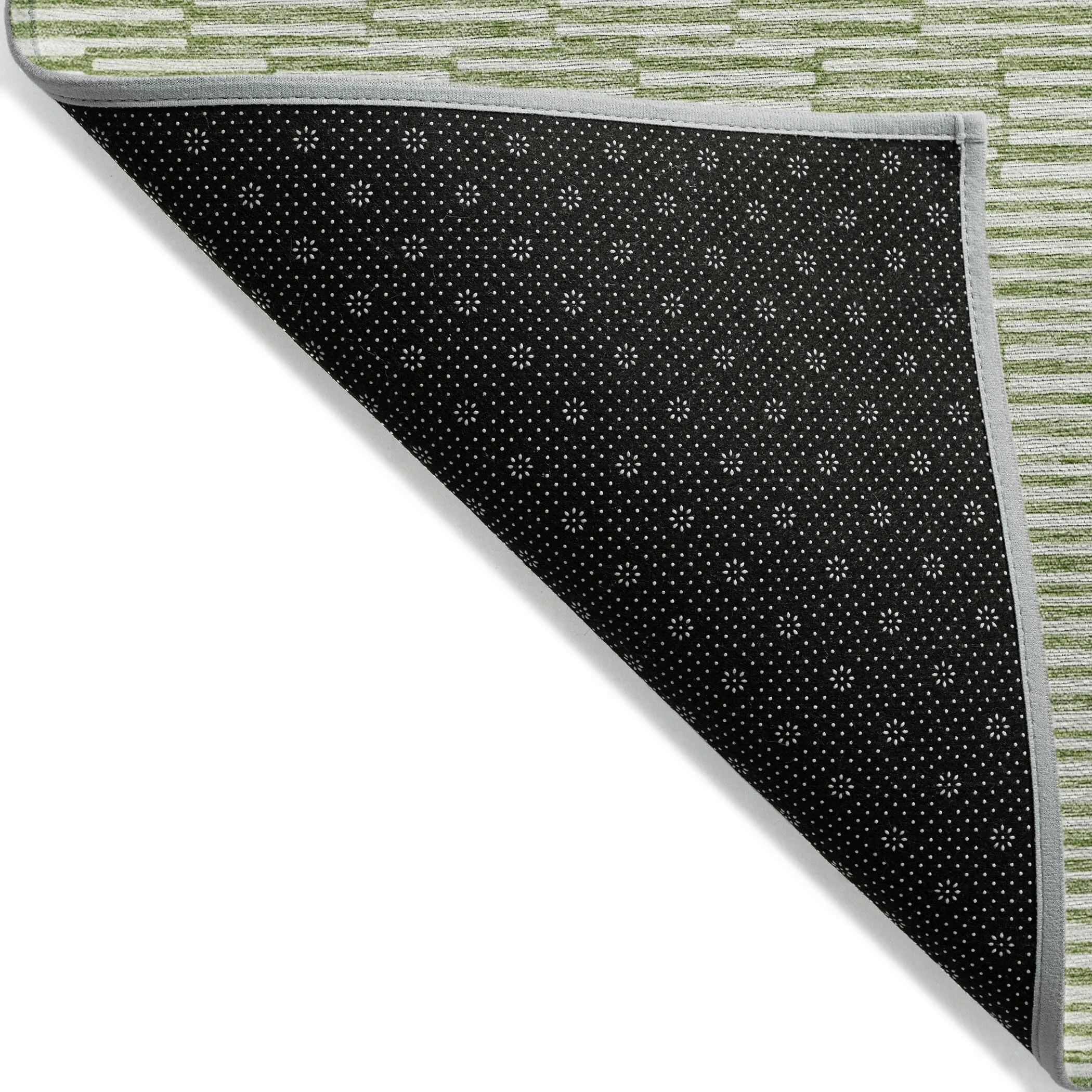 Machine Washable Indoor/ Outdoor Chantille Stripe Blocks Rug