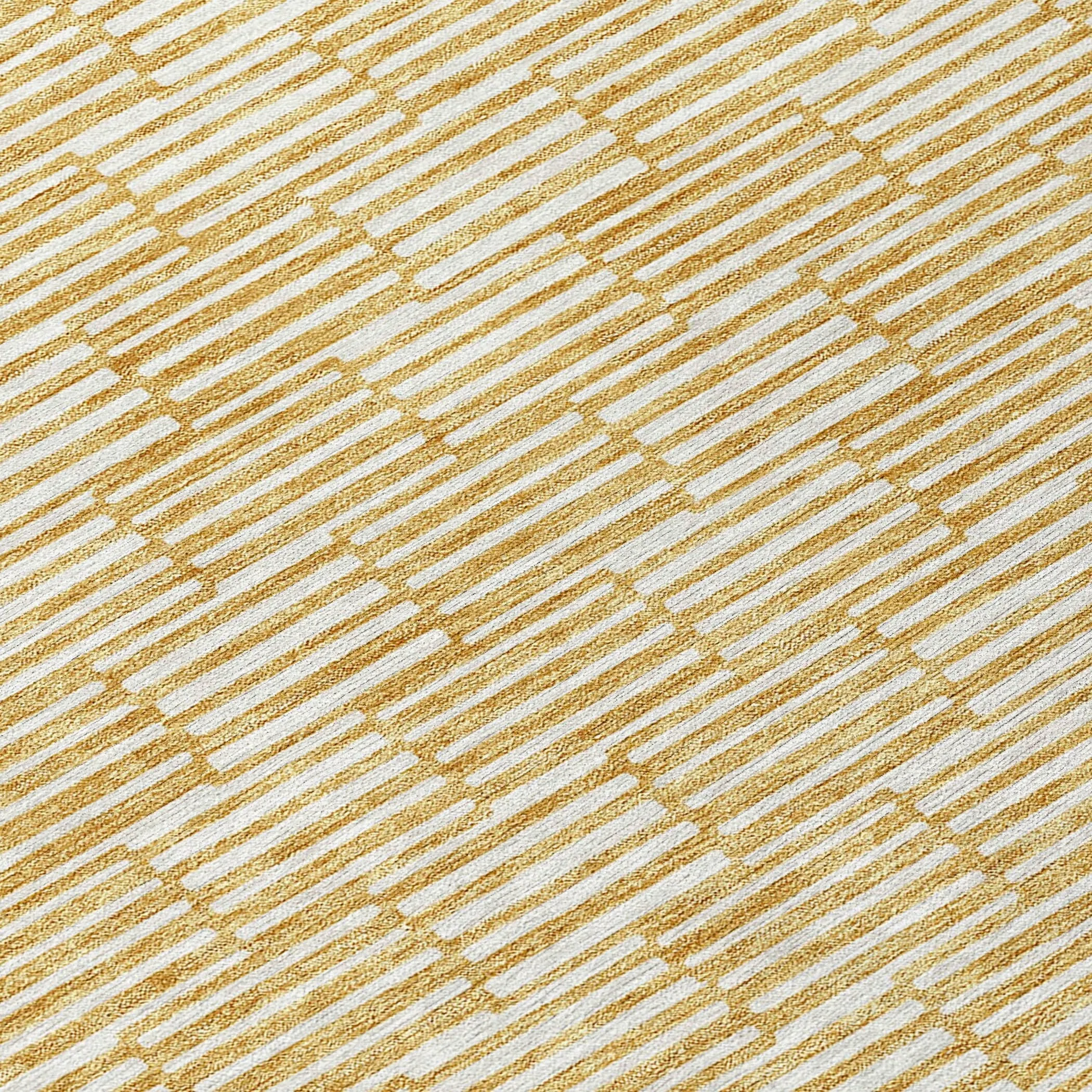Machine Washable Indoor/ Outdoor Chantille Stripe Blocks Rug
