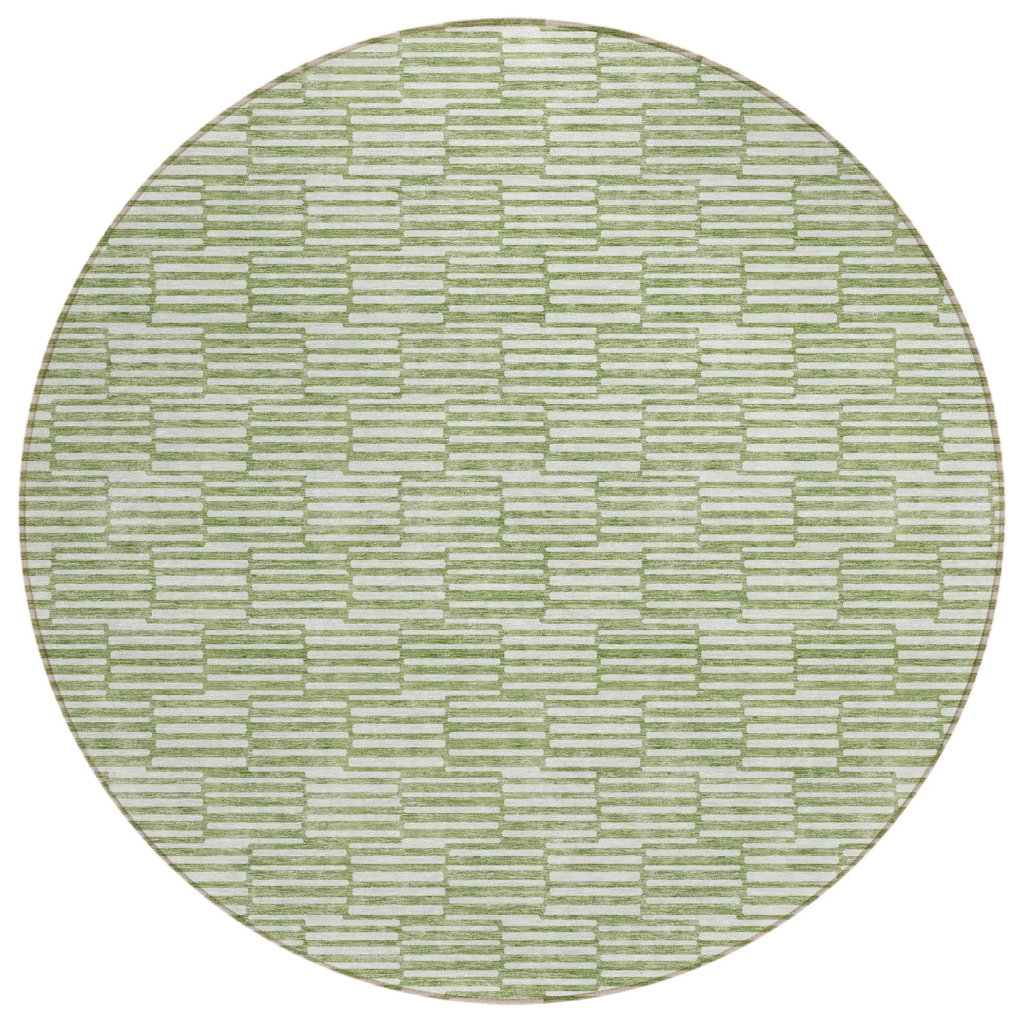 Machine Washable Indoor/ Outdoor Chantille Stripe Blocks Rug