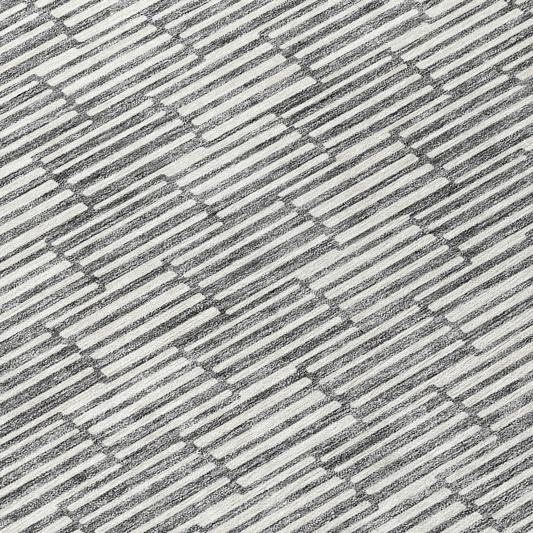 Machine Washable Indoor/ Outdoor Chantille Stripe Blocks Rug