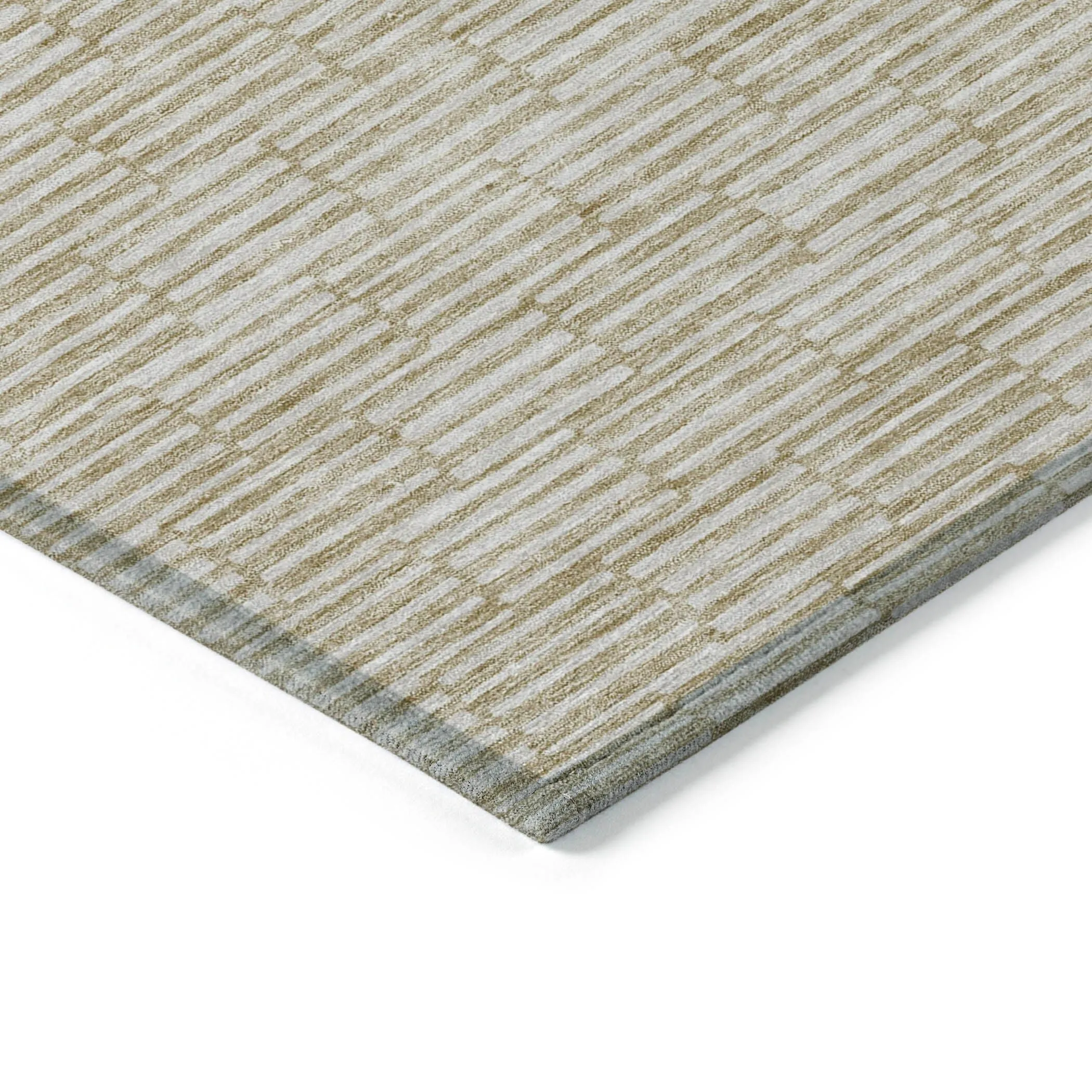 Machine Washable Indoor/ Outdoor Chantille Stripe Blocks Rug