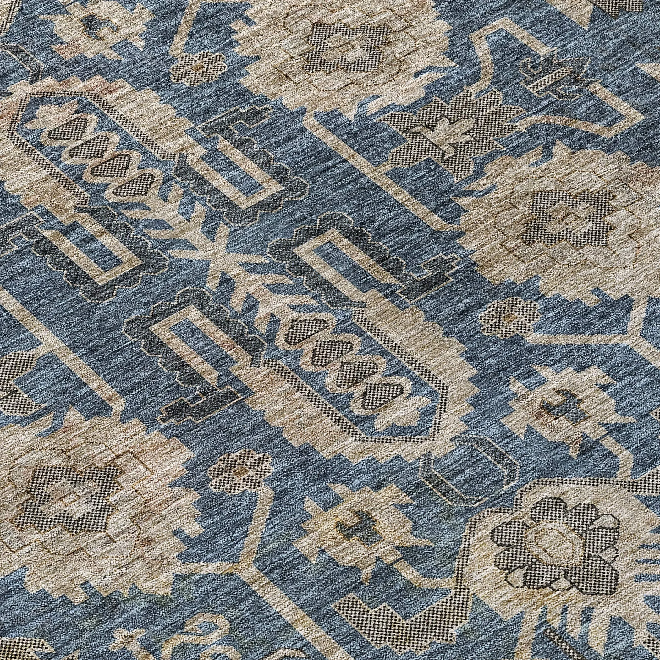 Machine Washable Indoor/ Outdoor Chantille Traditional Boho Rug