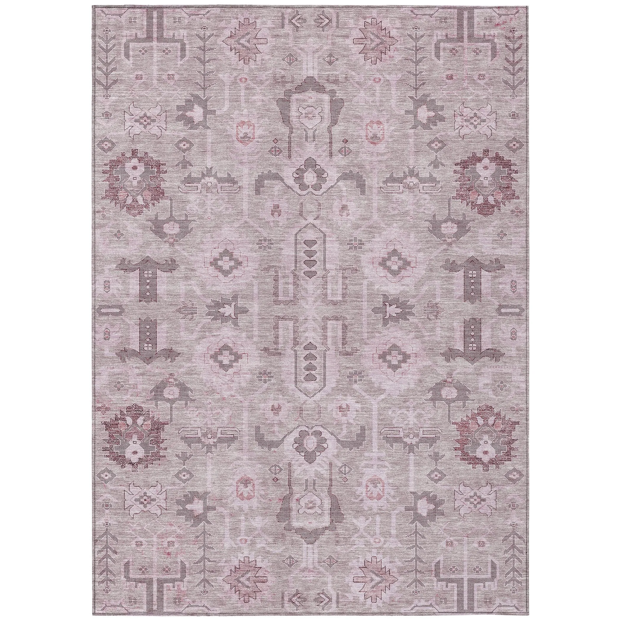 Machine Washable Indoor/ Outdoor Chantille Traditional Boho Rug