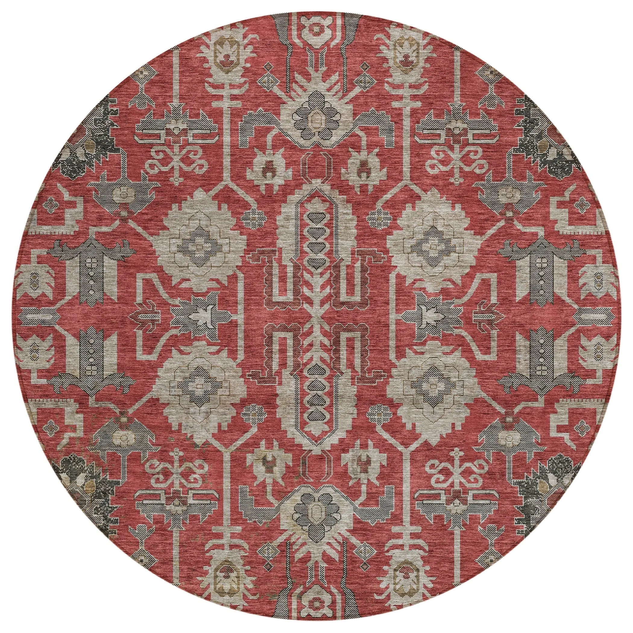 Machine Washable Indoor/ Outdoor Chantille Traditional Boho Rug