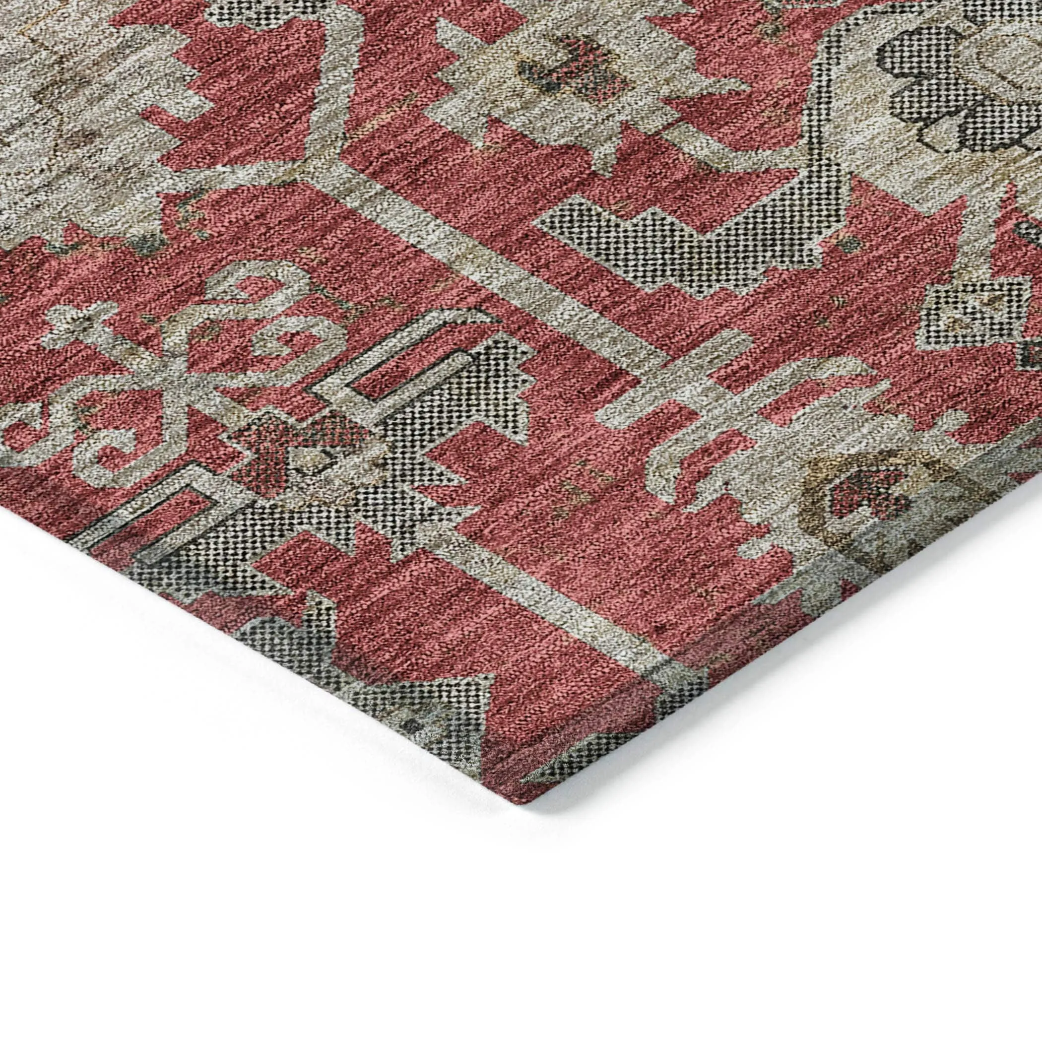 Machine Washable Indoor/ Outdoor Chantille Traditional Boho Rug