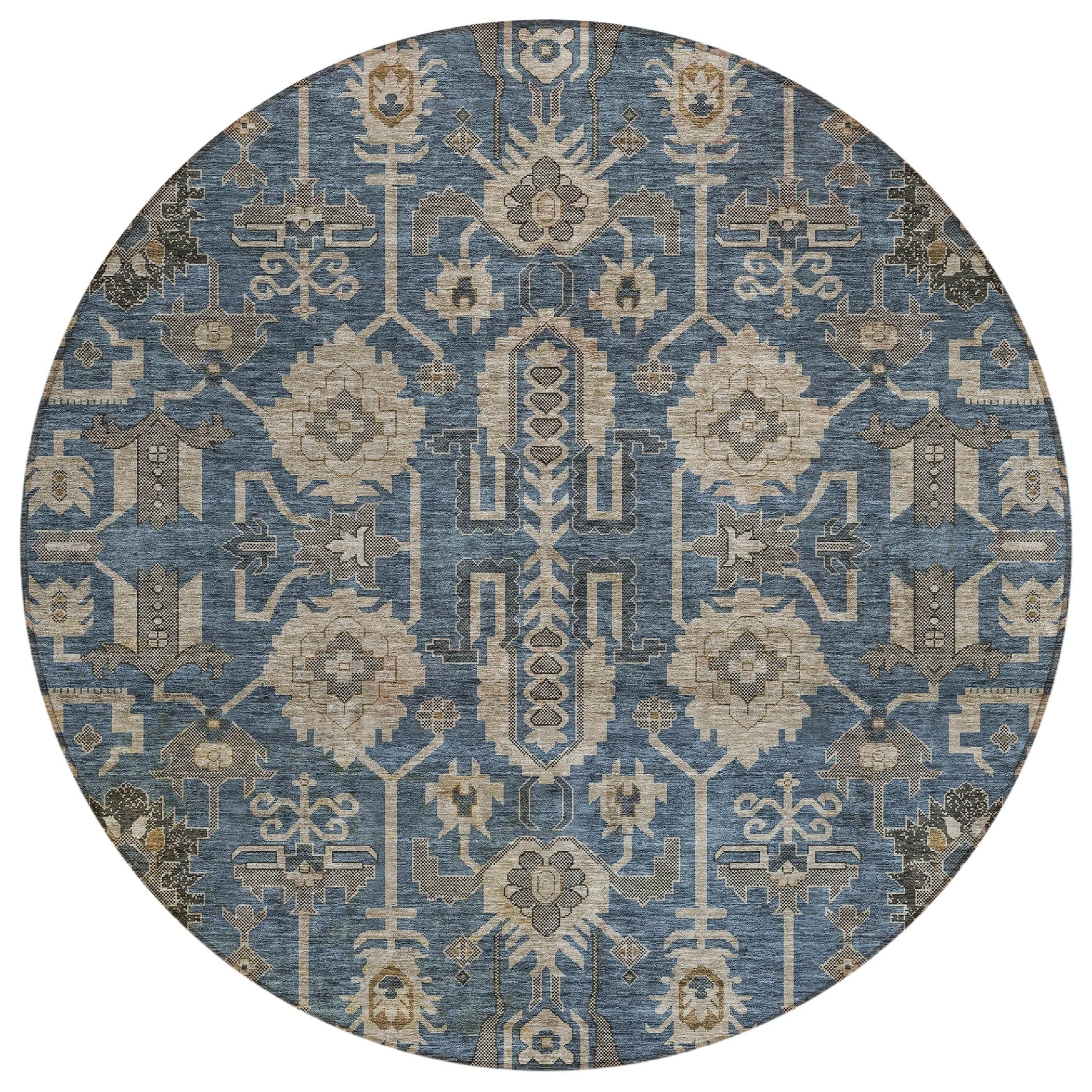 Machine Washable Indoor/ Outdoor Chantille Traditional Boho Rug