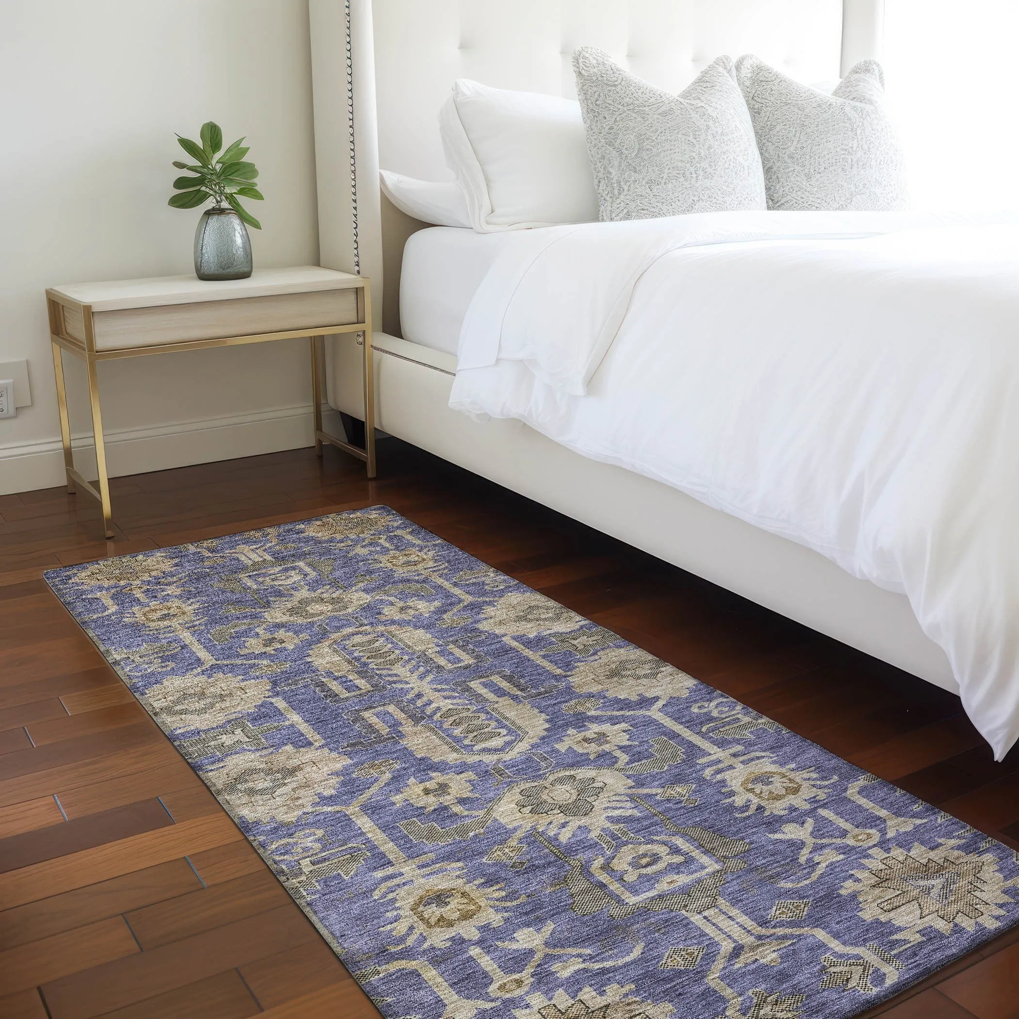 Machine Washable Indoor/ Outdoor Chantille Traditional Boho Rug