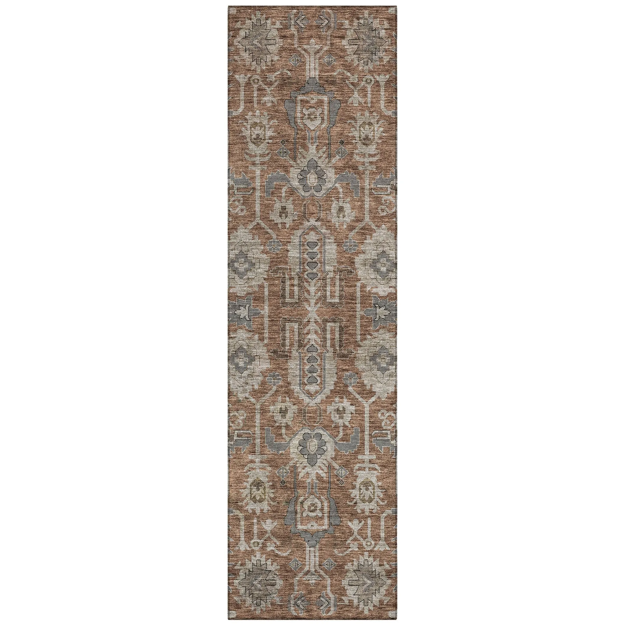 Machine Washable Indoor/ Outdoor Chantille Traditional Boho Rug
