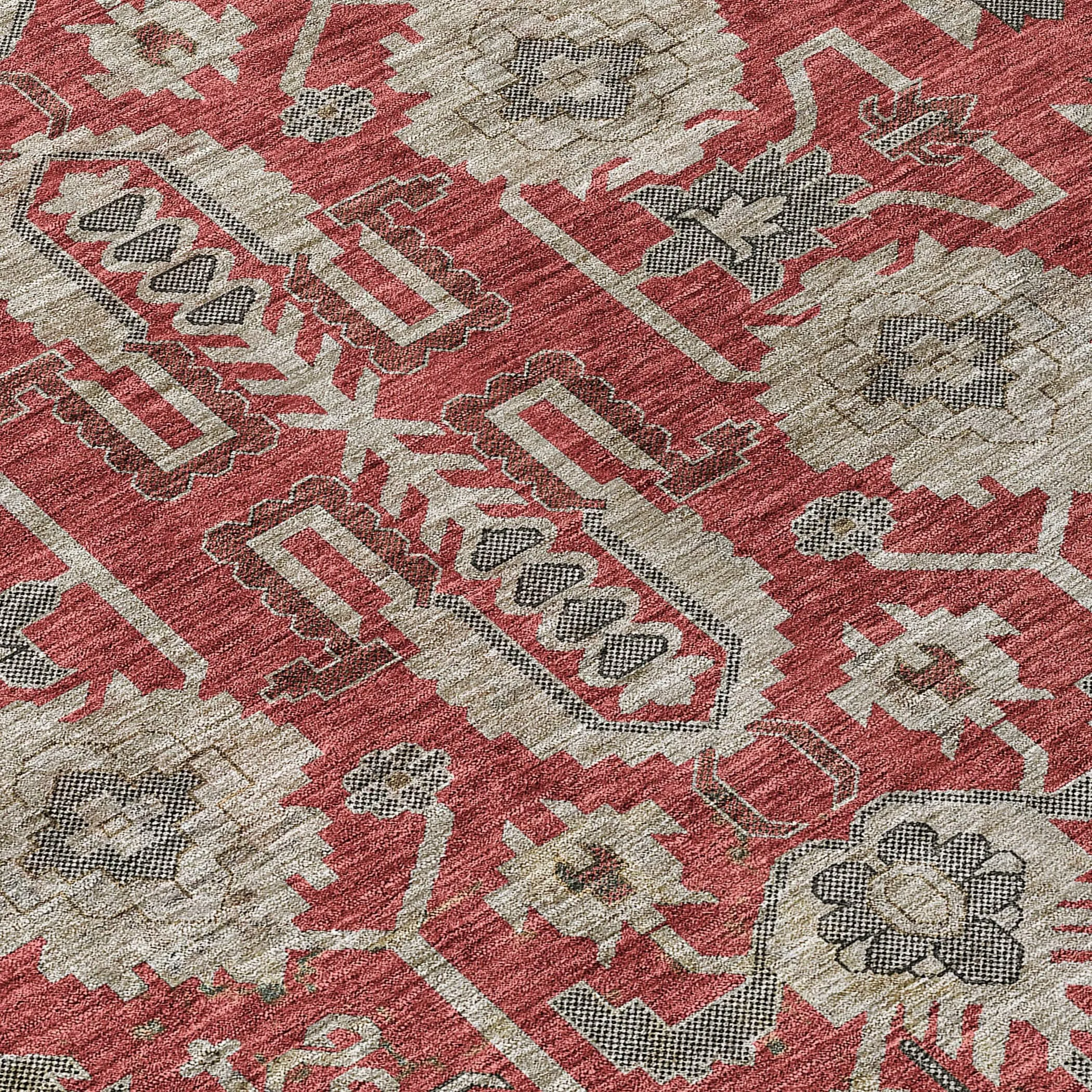 Machine Washable Indoor/ Outdoor Chantille Traditional Boho Rug