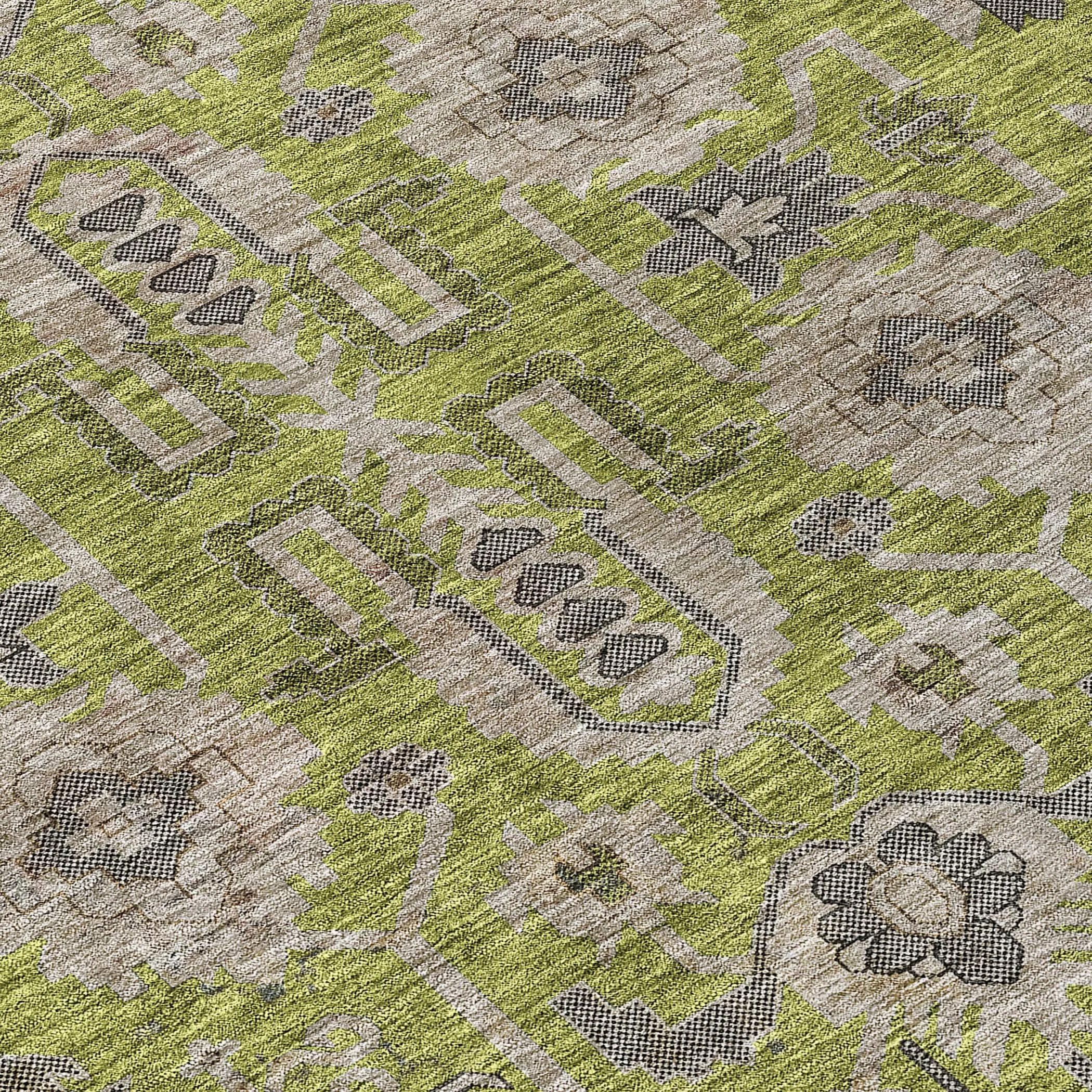 Machine Washable Indoor/ Outdoor Chantille Traditional Boho Rug