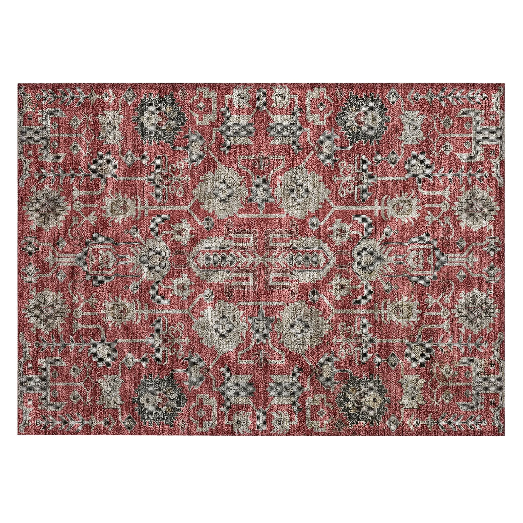 Machine Washable Indoor/ Outdoor Chantille Traditional Boho Rug