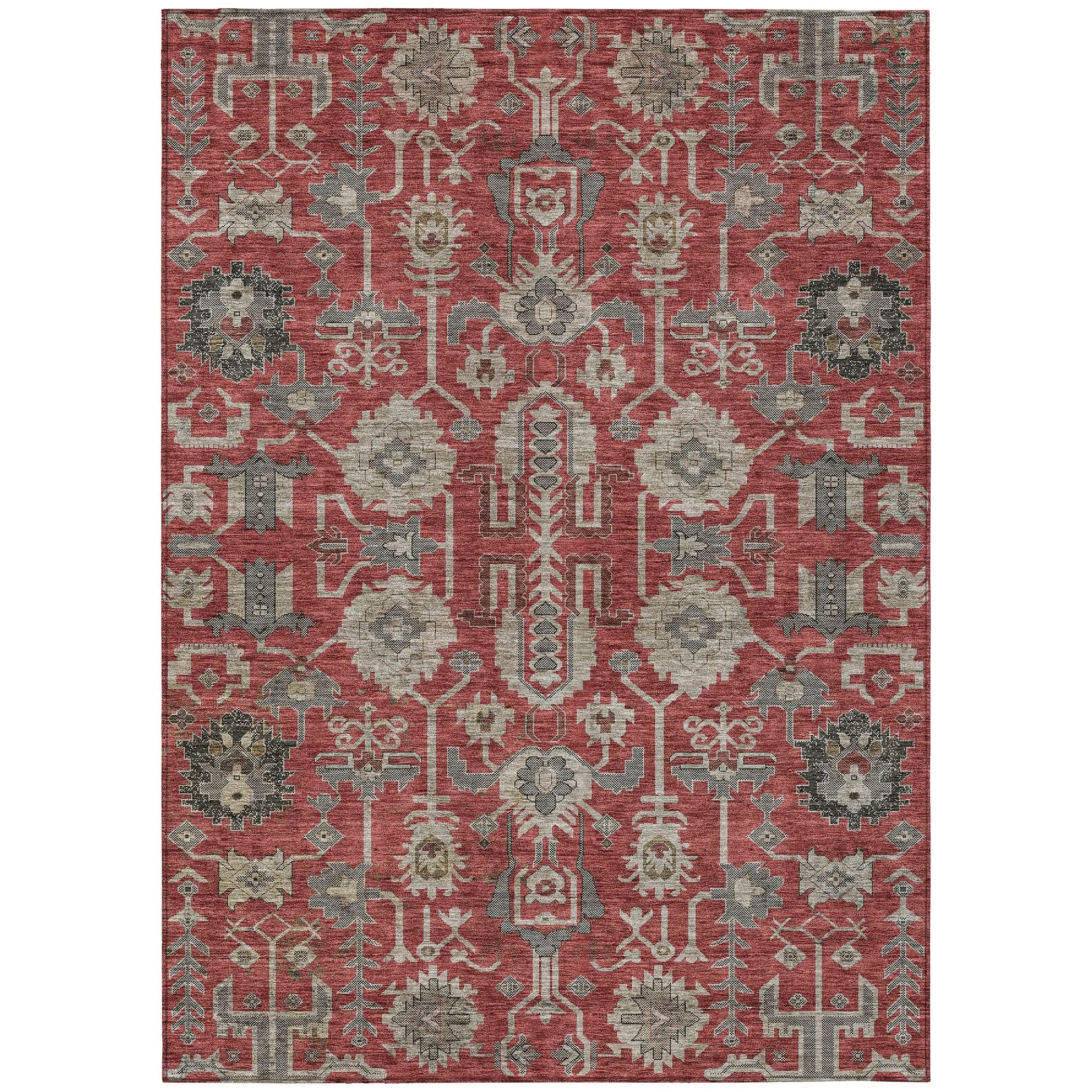 Machine Washable Indoor/ Outdoor Chantille Traditional Boho Rug