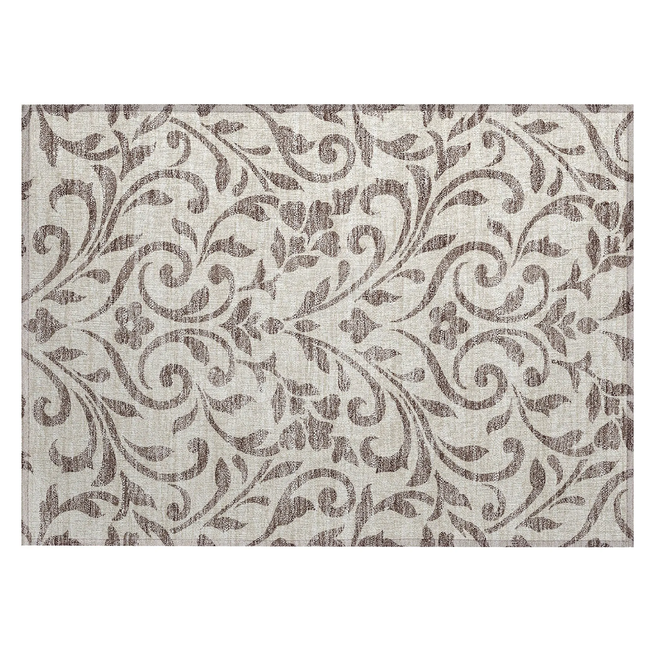 Machine Washable Indoor/ Outdoor Chantille Traditional Elegant Rug