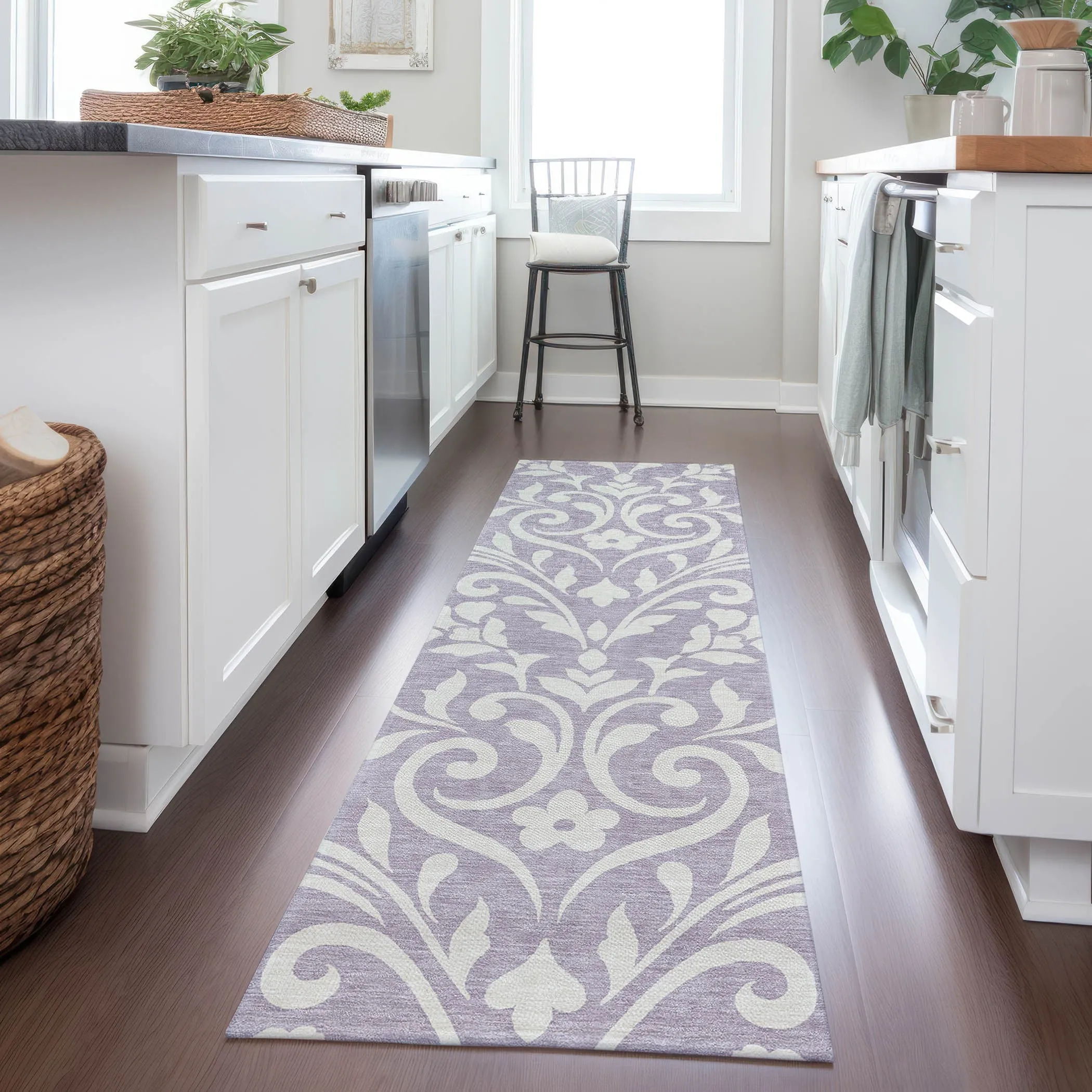 Machine Washable Indoor/ Outdoor Chantille Traditional Elegant Rug