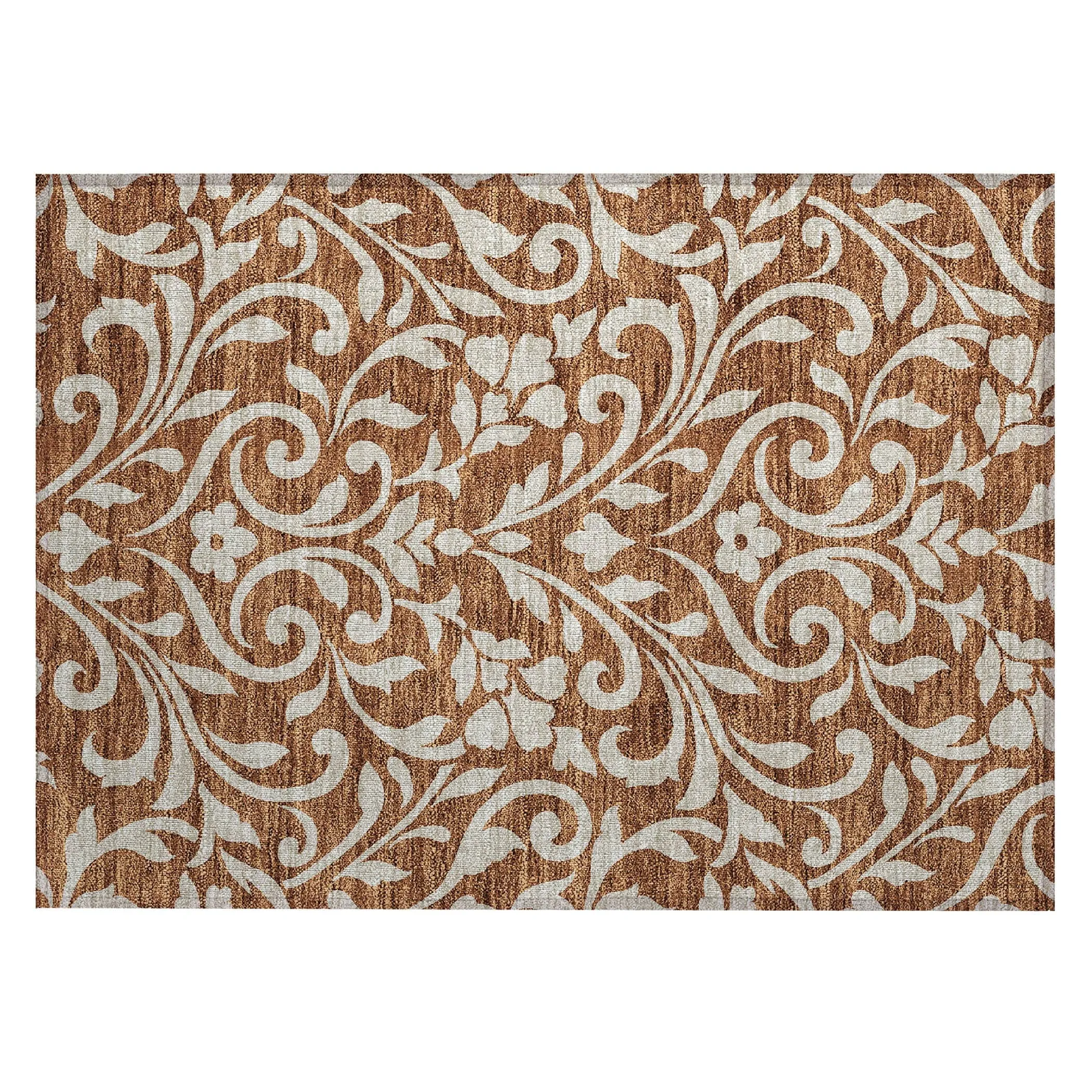Machine Washable Indoor/ Outdoor Chantille Traditional Elegant Rug