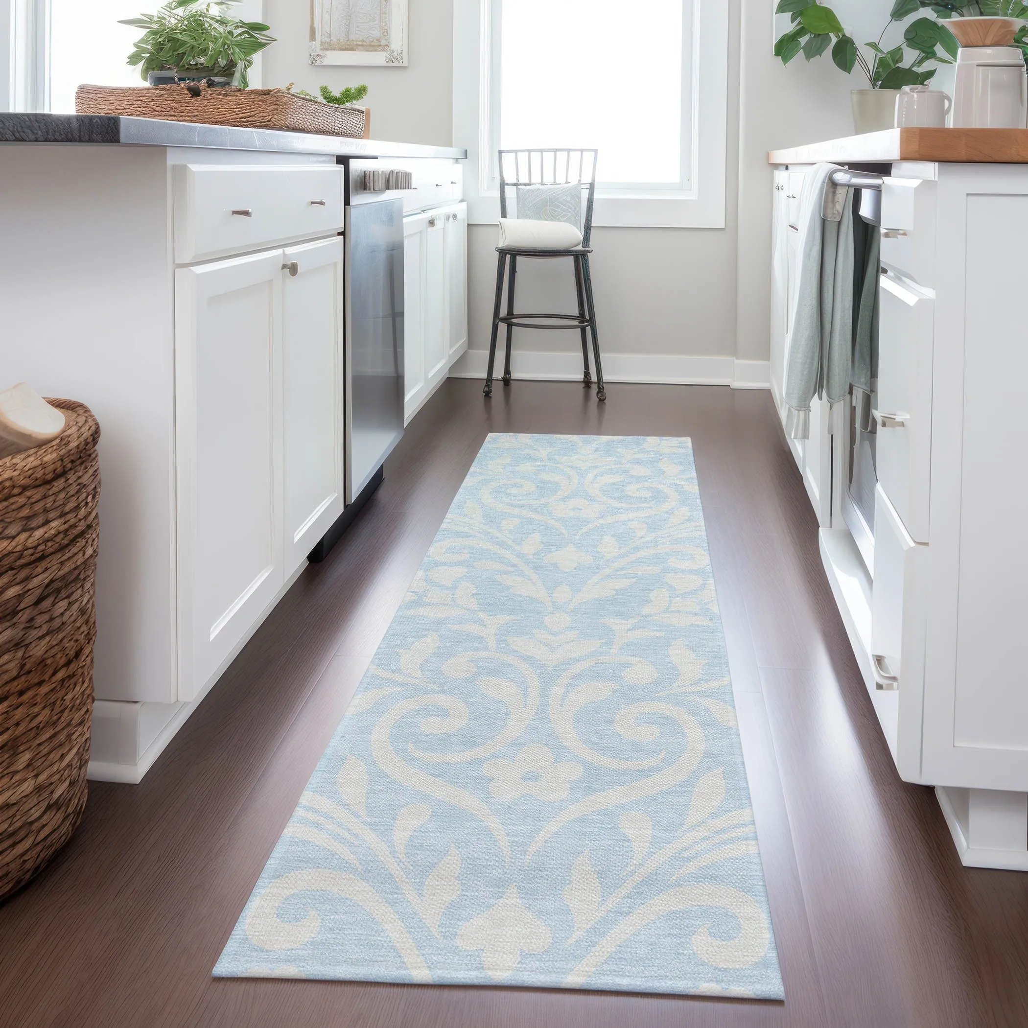 Machine Washable Indoor/ Outdoor Chantille Traditional Elegant Rug