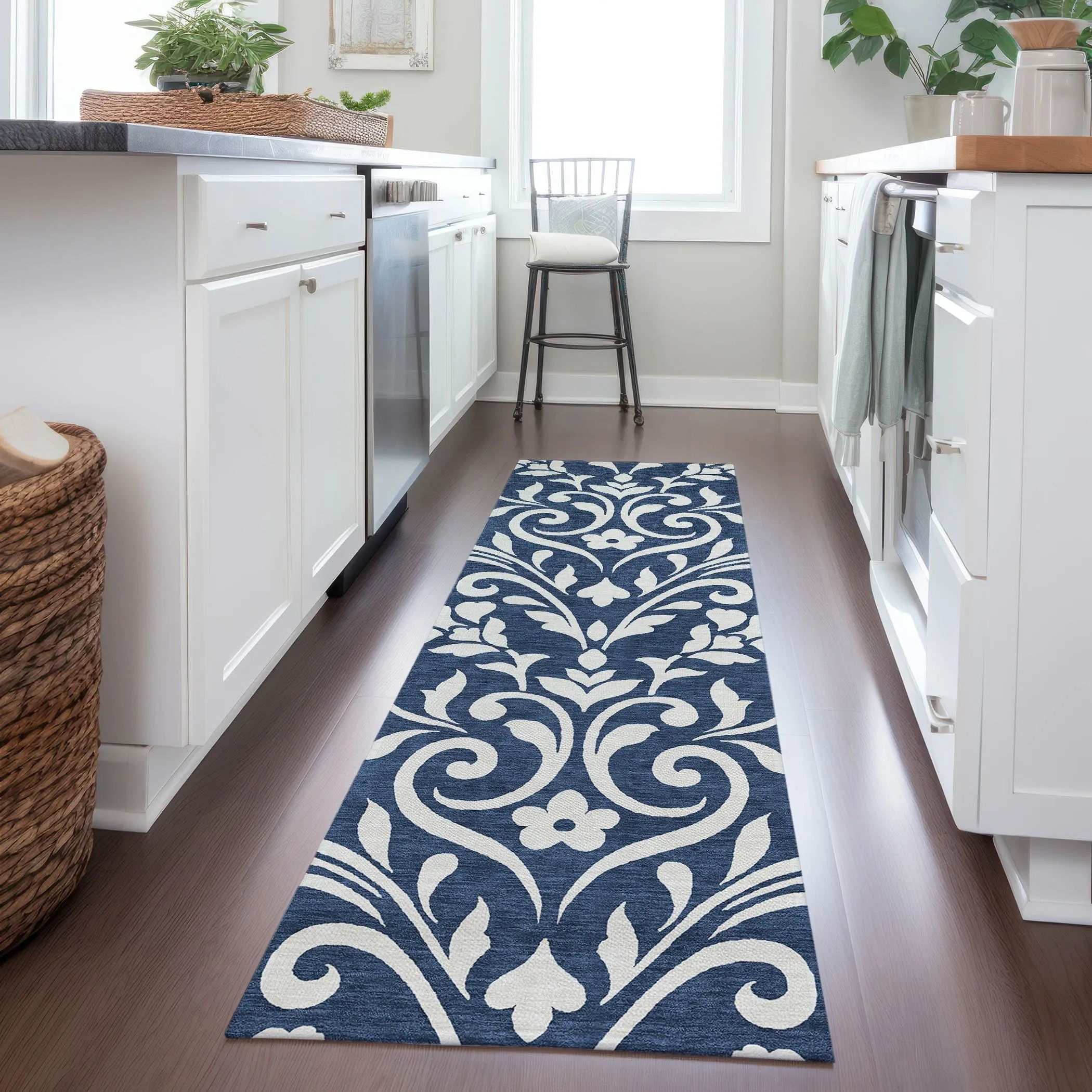 Machine Washable Indoor/ Outdoor Chantille Traditional Elegant Rug