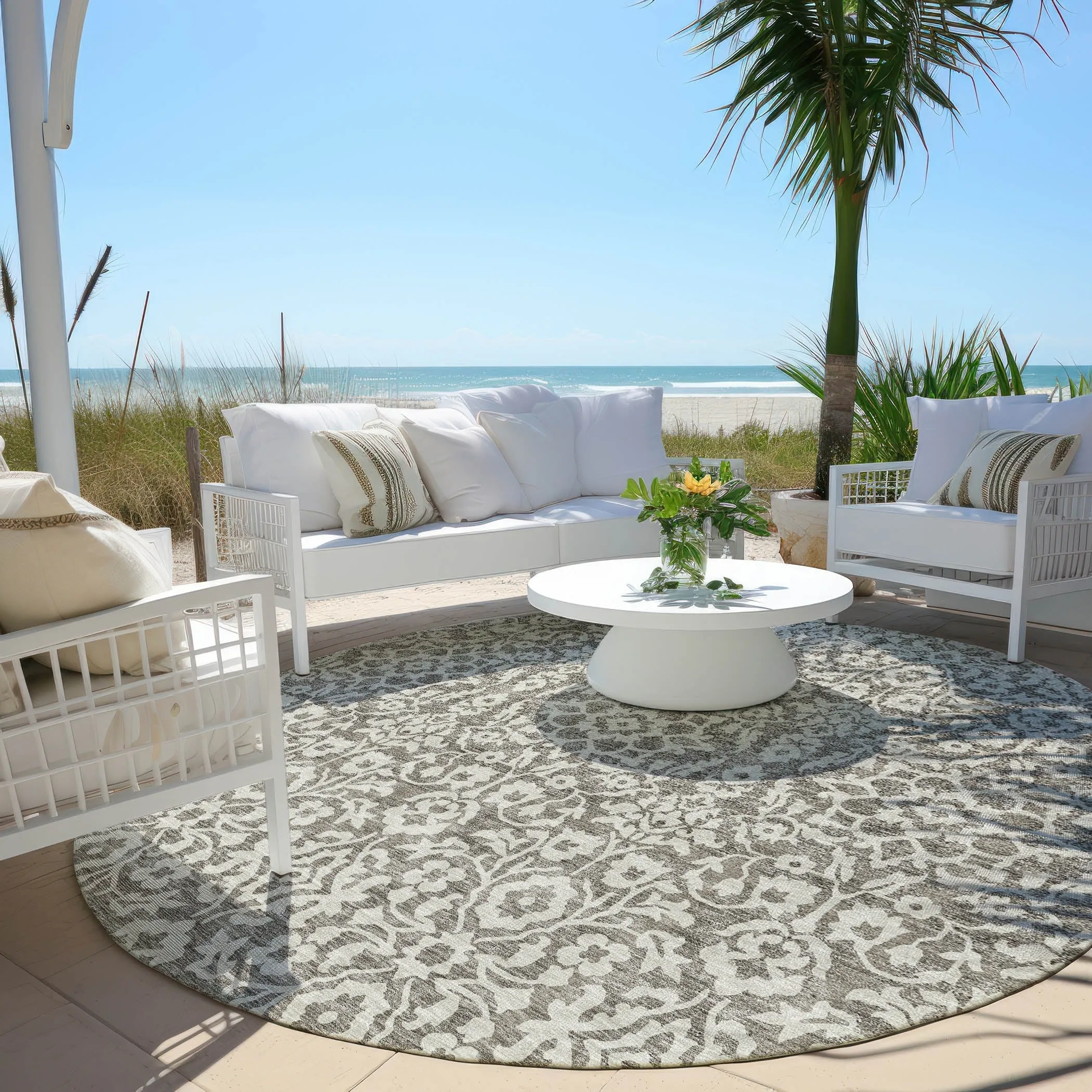 Machine Washable Indoor/ Outdoor Chantille Traditional Farmhouse Rug