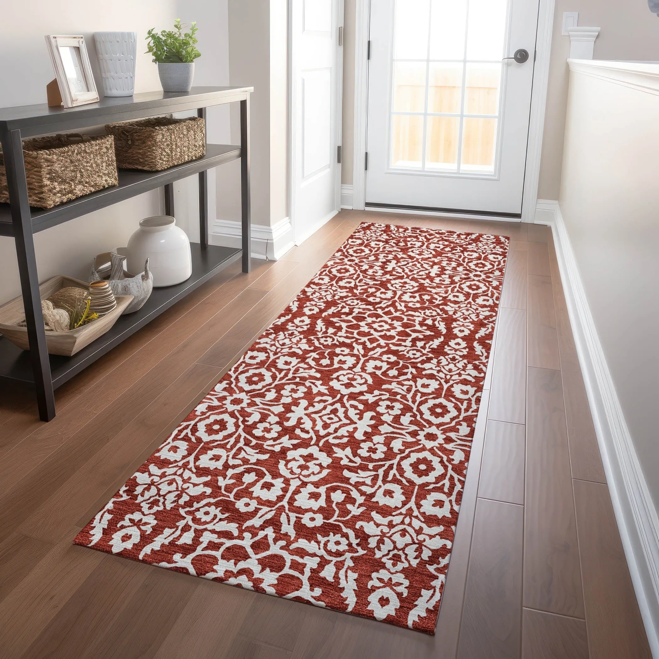 Machine Washable Indoor/ Outdoor Chantille Traditional Farmhouse Rug