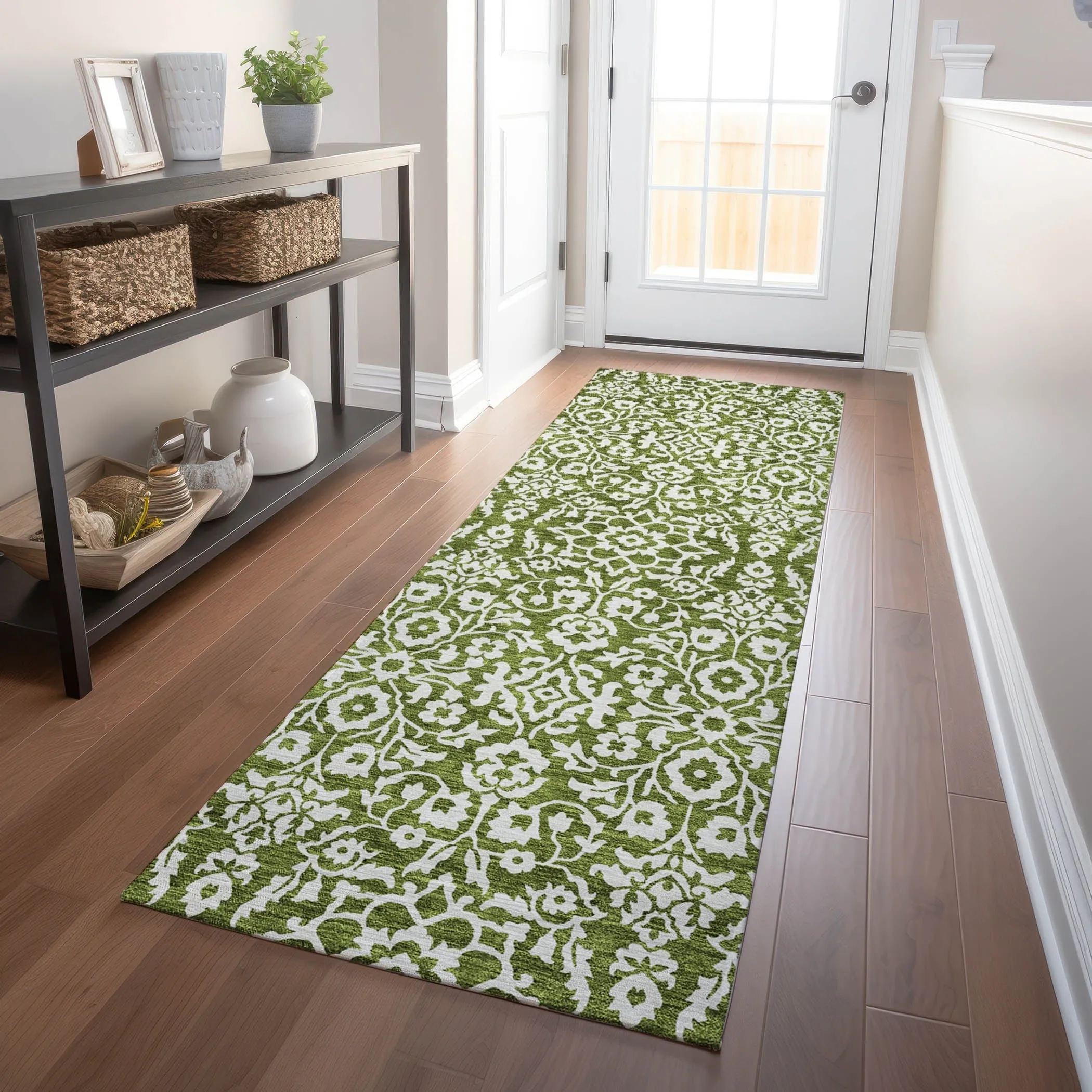 Machine Washable Indoor/ Outdoor Chantille Traditional Farmhouse Rug