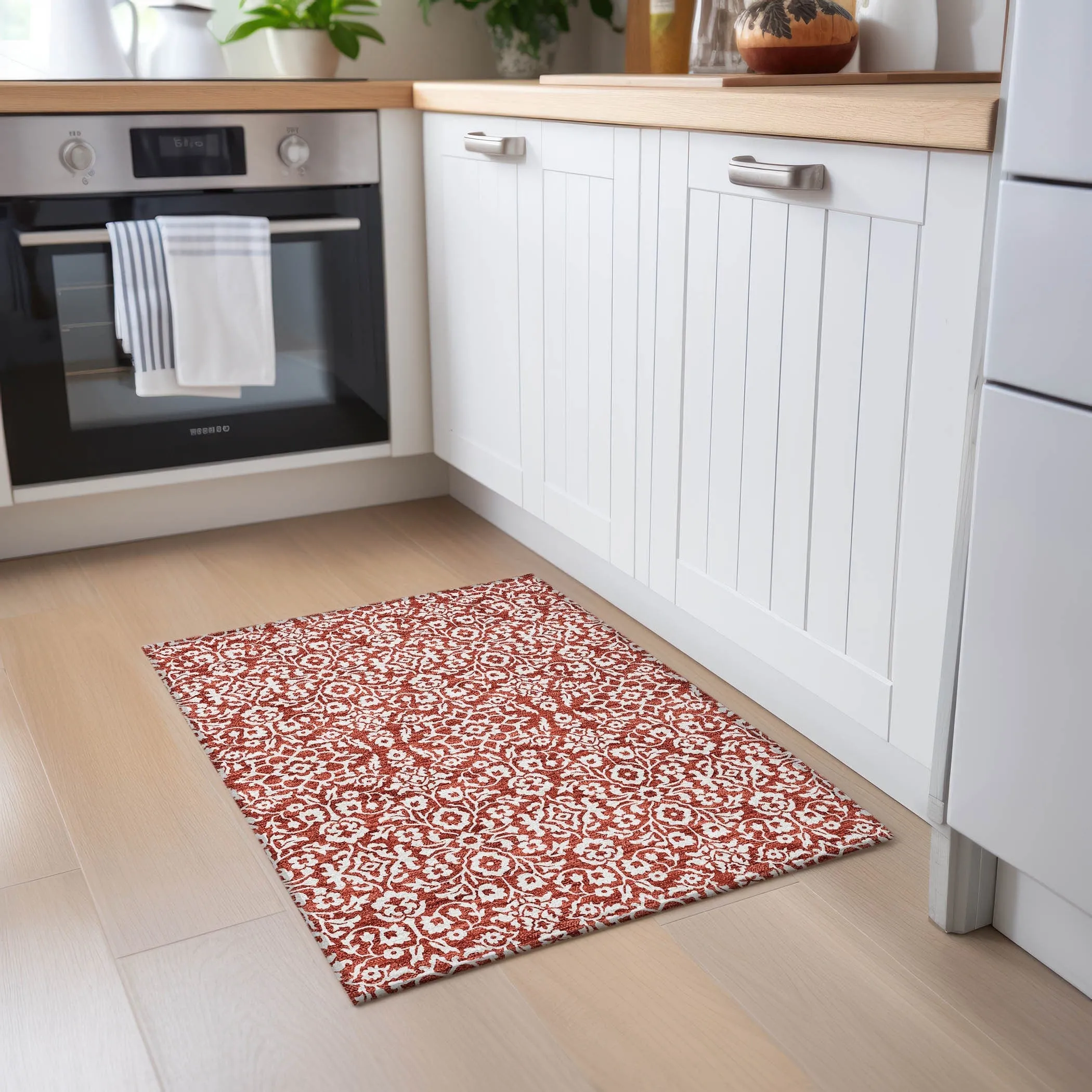 Machine Washable Indoor/ Outdoor Chantille Traditional Farmhouse Rug
