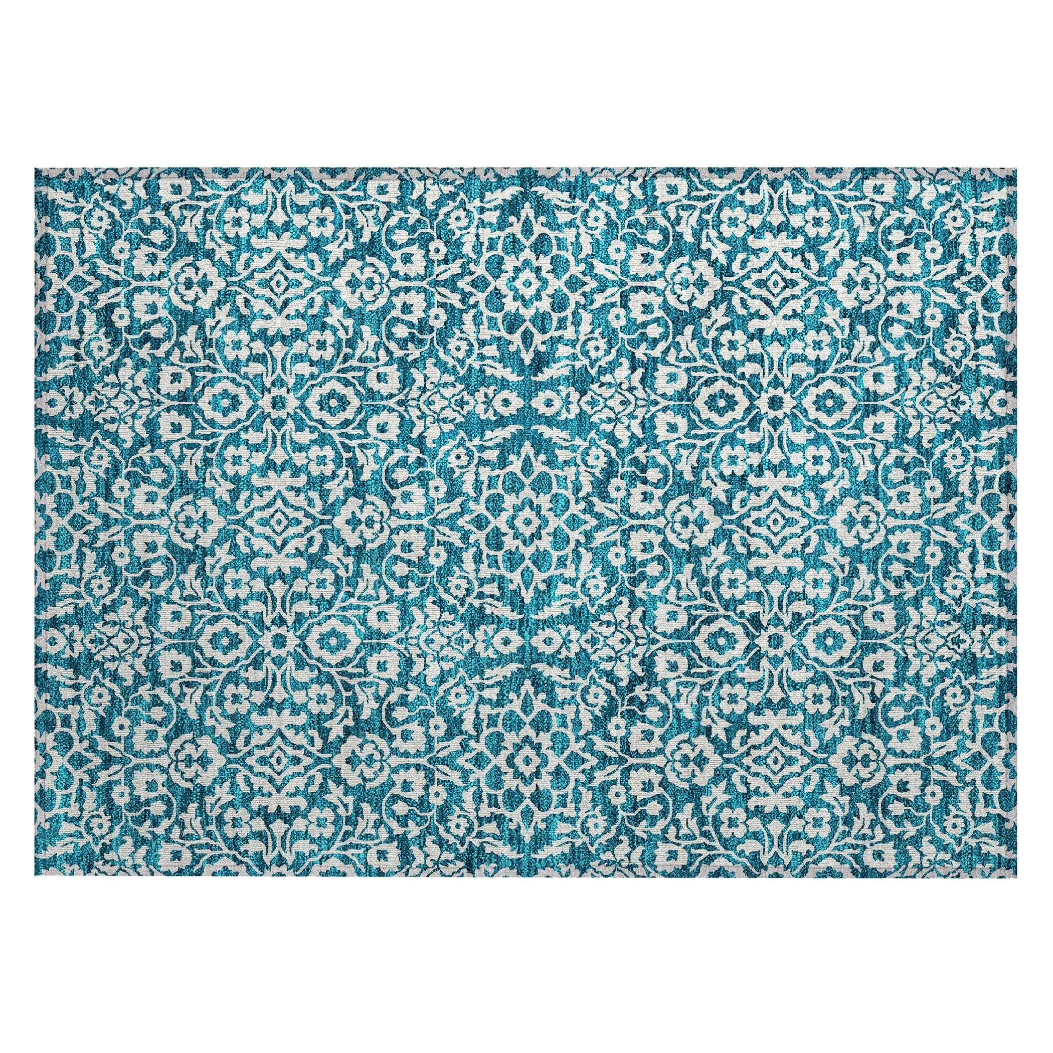 Machine Washable Indoor/ Outdoor Chantille Traditional Farmhouse Rug