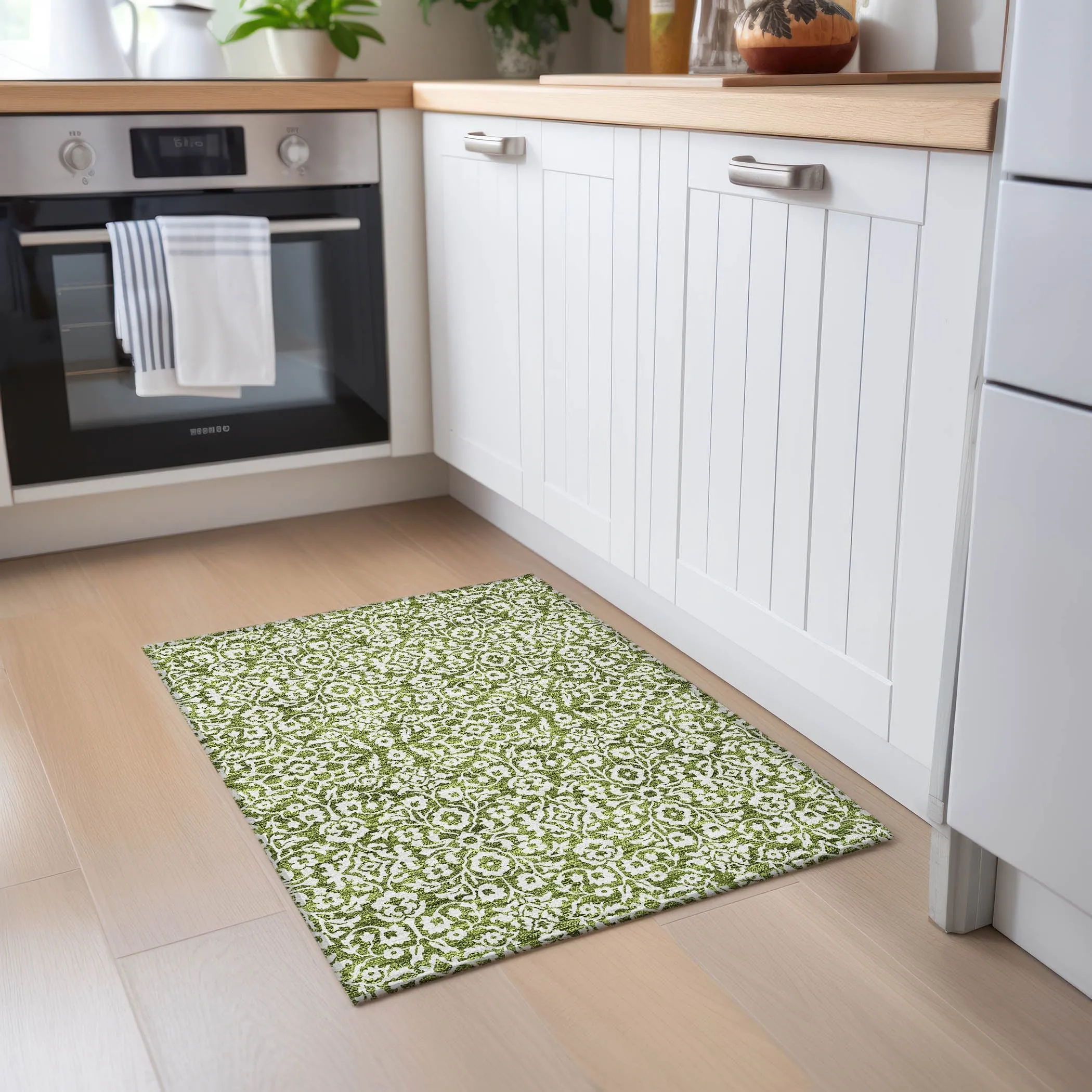 Machine Washable Indoor/ Outdoor Chantille Traditional Farmhouse Rug