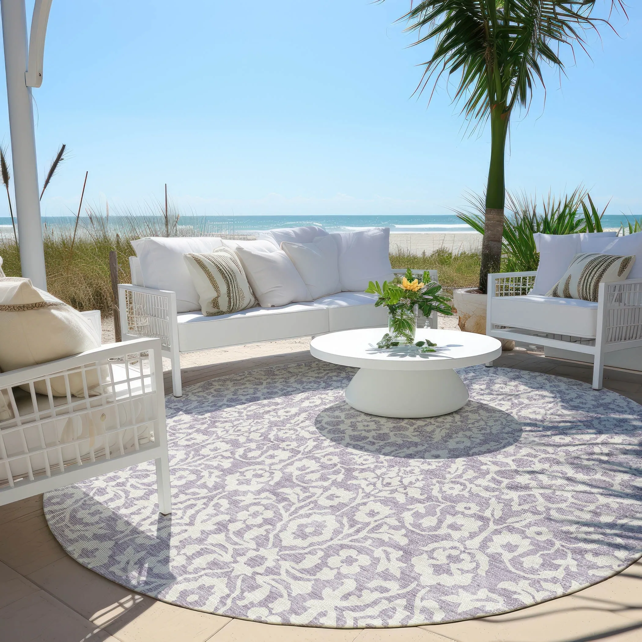 Machine Washable Indoor/ Outdoor Chantille Traditional Farmhouse Rug