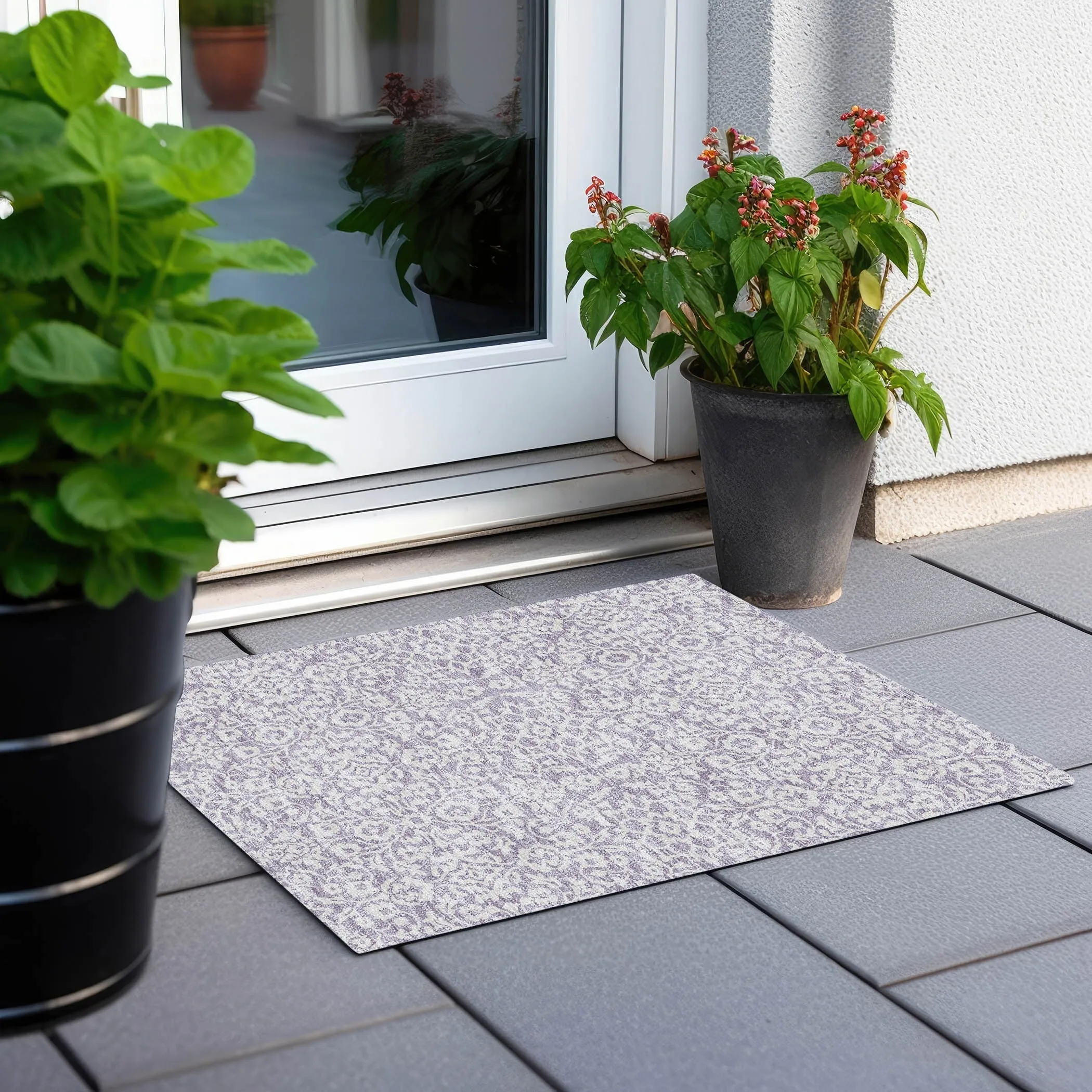 Machine Washable Indoor/ Outdoor Chantille Traditional Farmhouse Rug