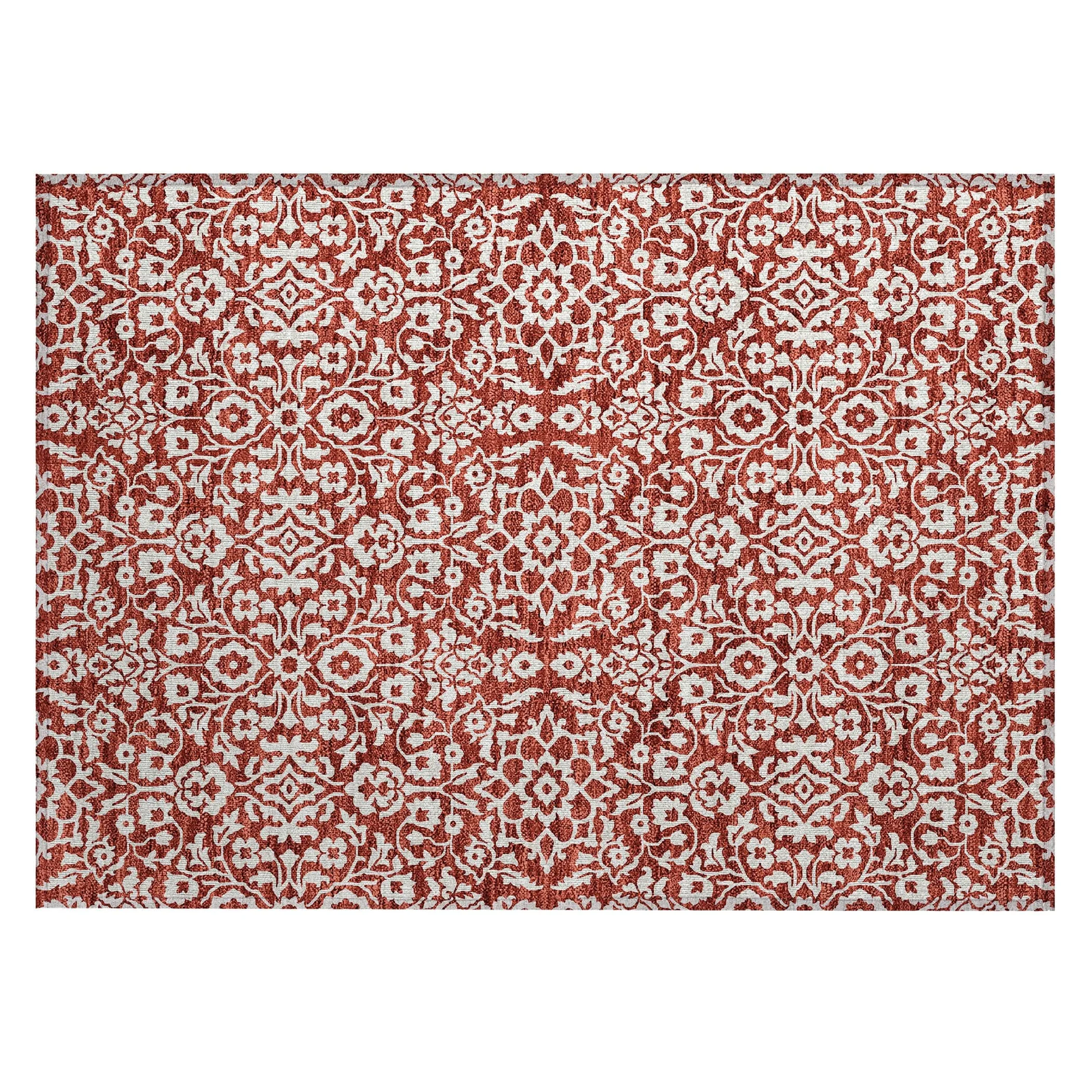 Machine Washable Indoor/ Outdoor Chantille Traditional Farmhouse Rug