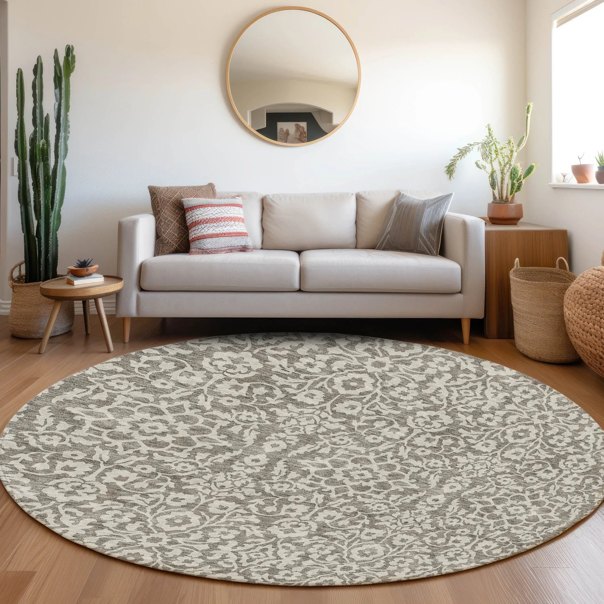 Machine Washable Indoor/ Outdoor Chantille Traditional Farmhouse Rug