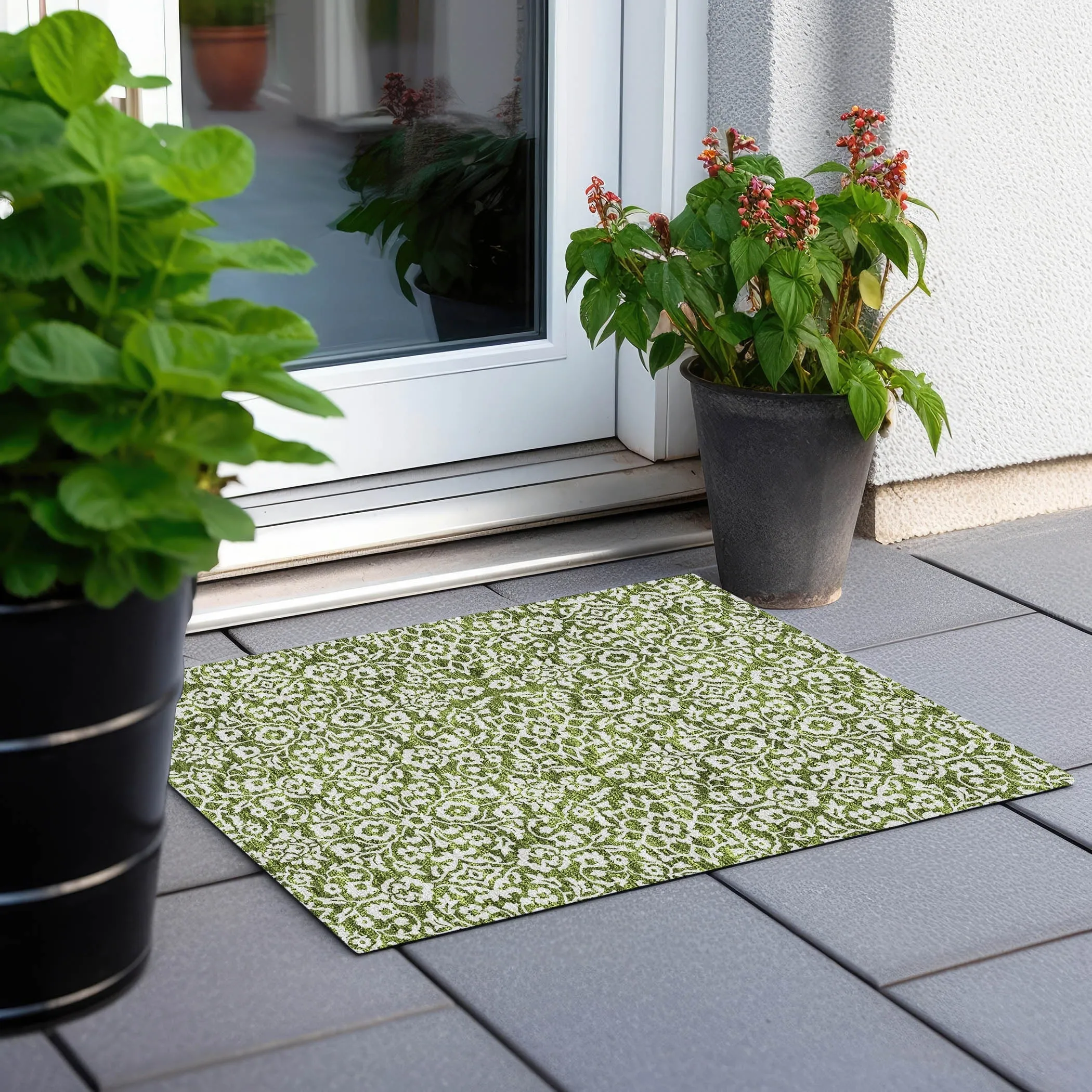 Machine Washable Indoor/ Outdoor Chantille Traditional Farmhouse Rug