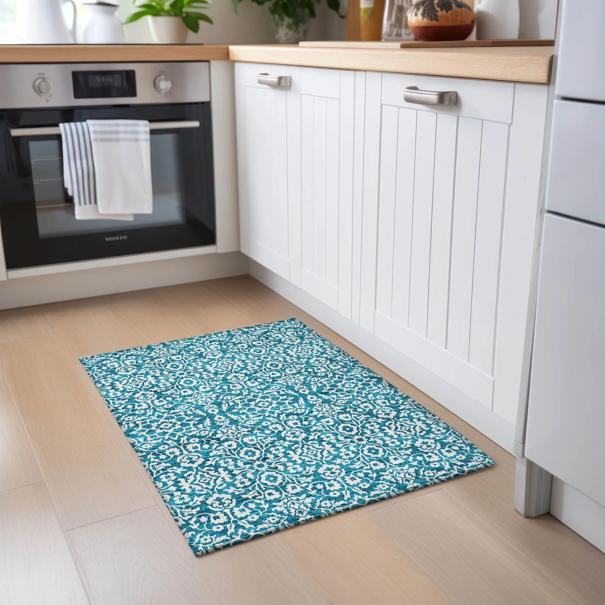 Machine Washable Indoor/ Outdoor Chantille Traditional Farmhouse Rug