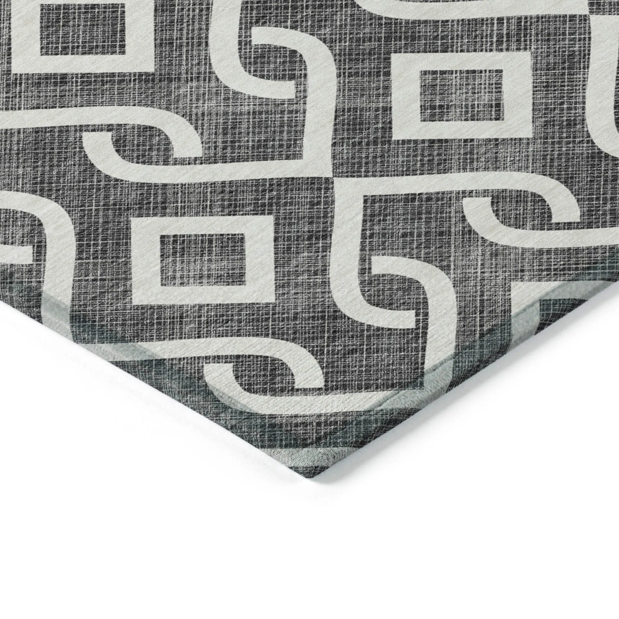 Machine Washable Indoor/ Outdoor Chantille Trellis Scroll Rug