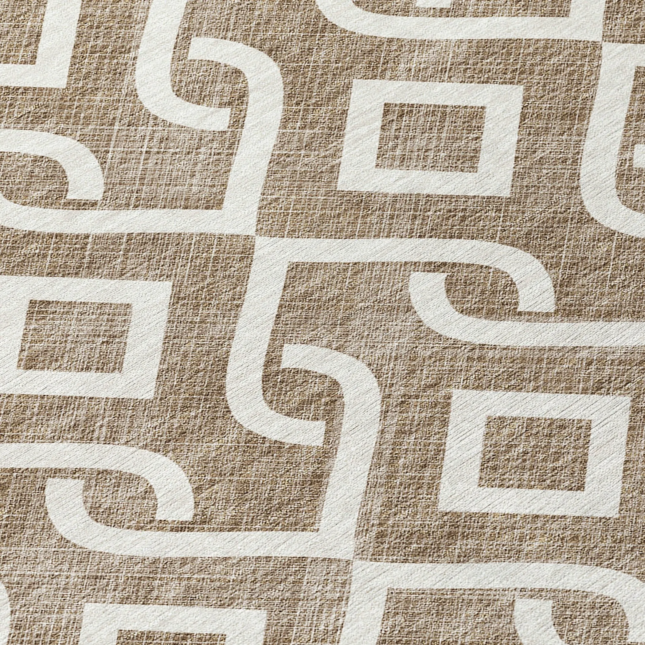 Machine Washable Indoor/ Outdoor Chantille Trellis Scroll Rug