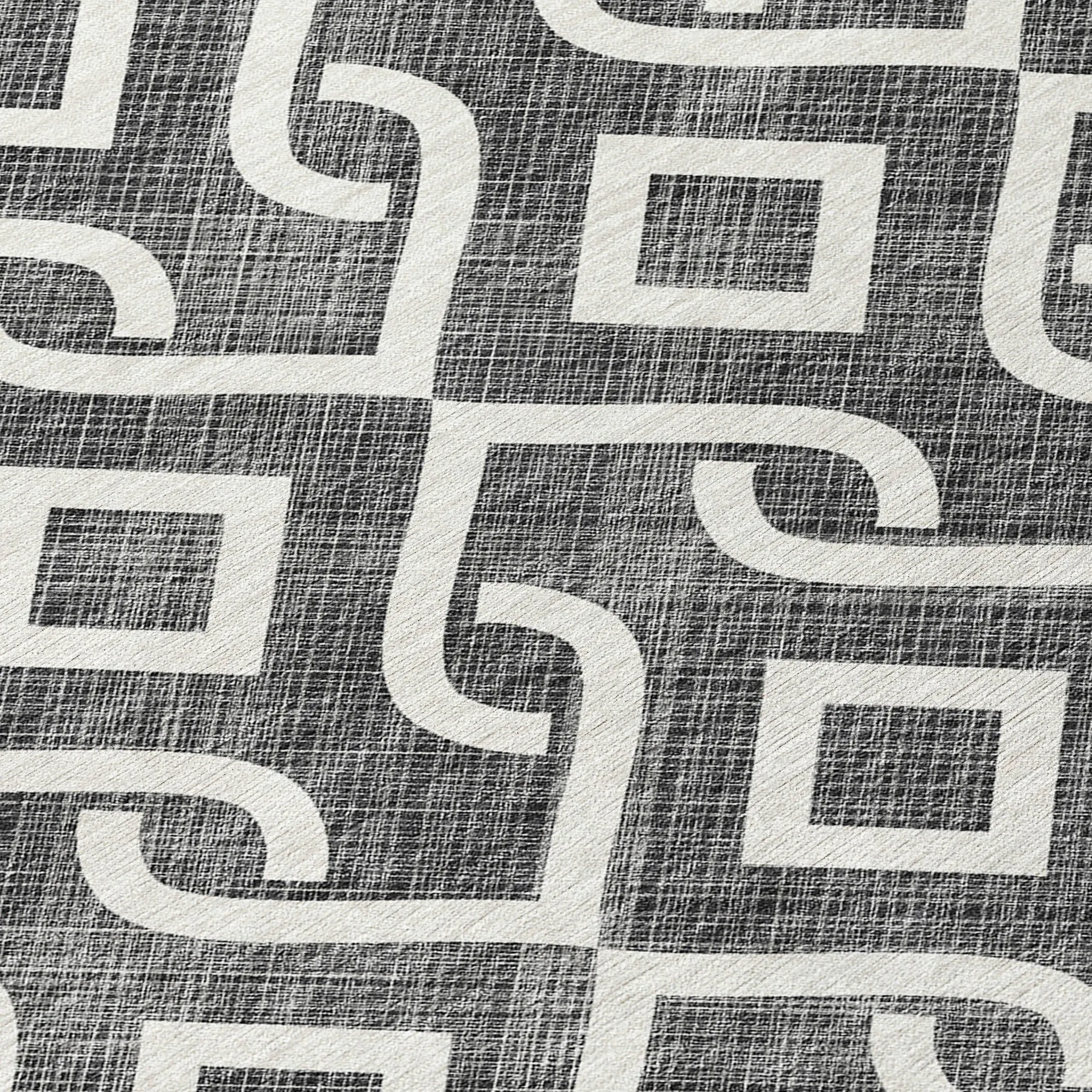Machine Washable Indoor/ Outdoor Chantille Trellis Scroll Rug