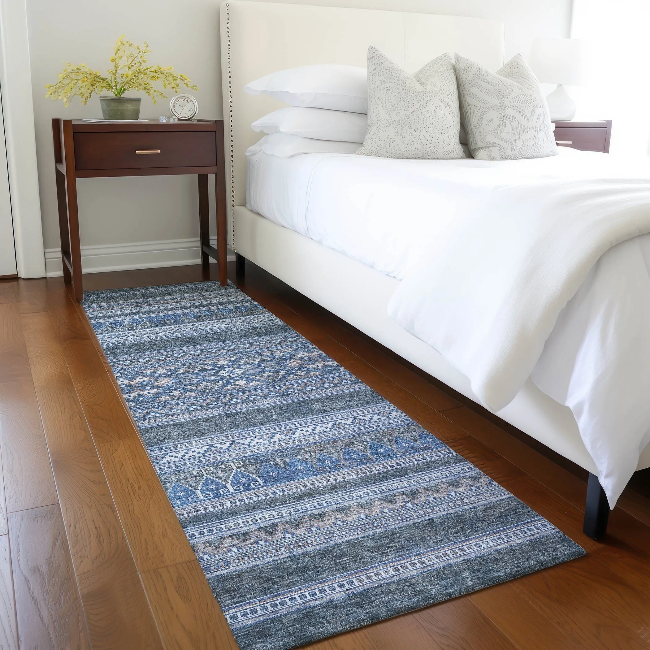 Machine Washable Indoor/ Outdoor Chantille Tribal Boho Rug