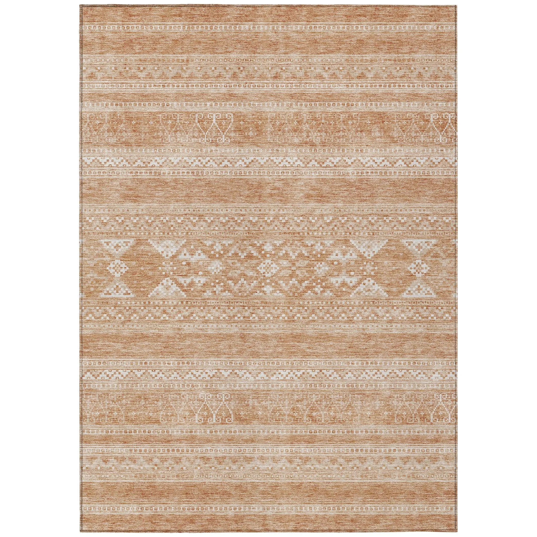 Machine Washable Indoor/ Outdoor Chantille Tribal Boho Rug