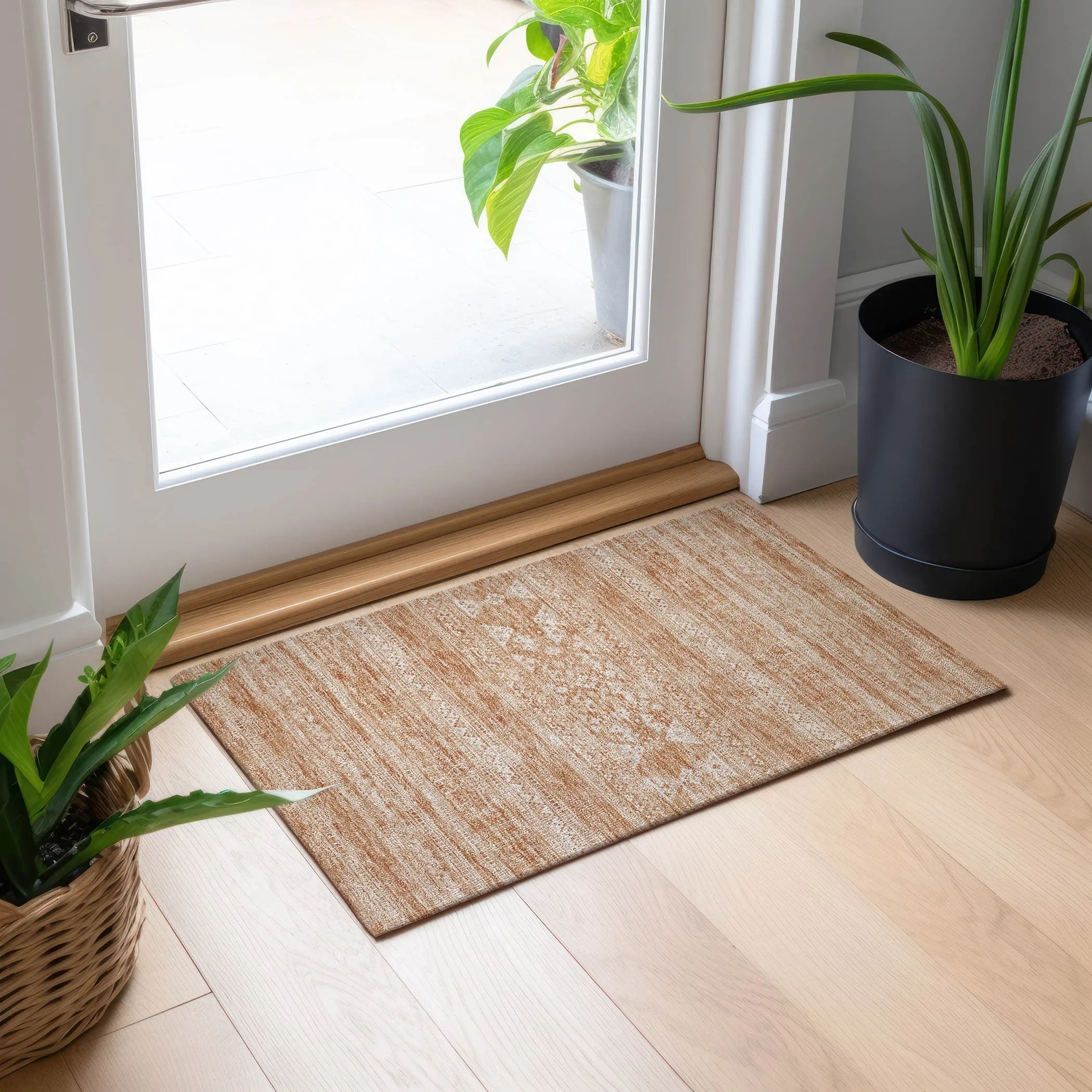 Machine Washable Indoor/ Outdoor Chantille Tribal Boho Rug