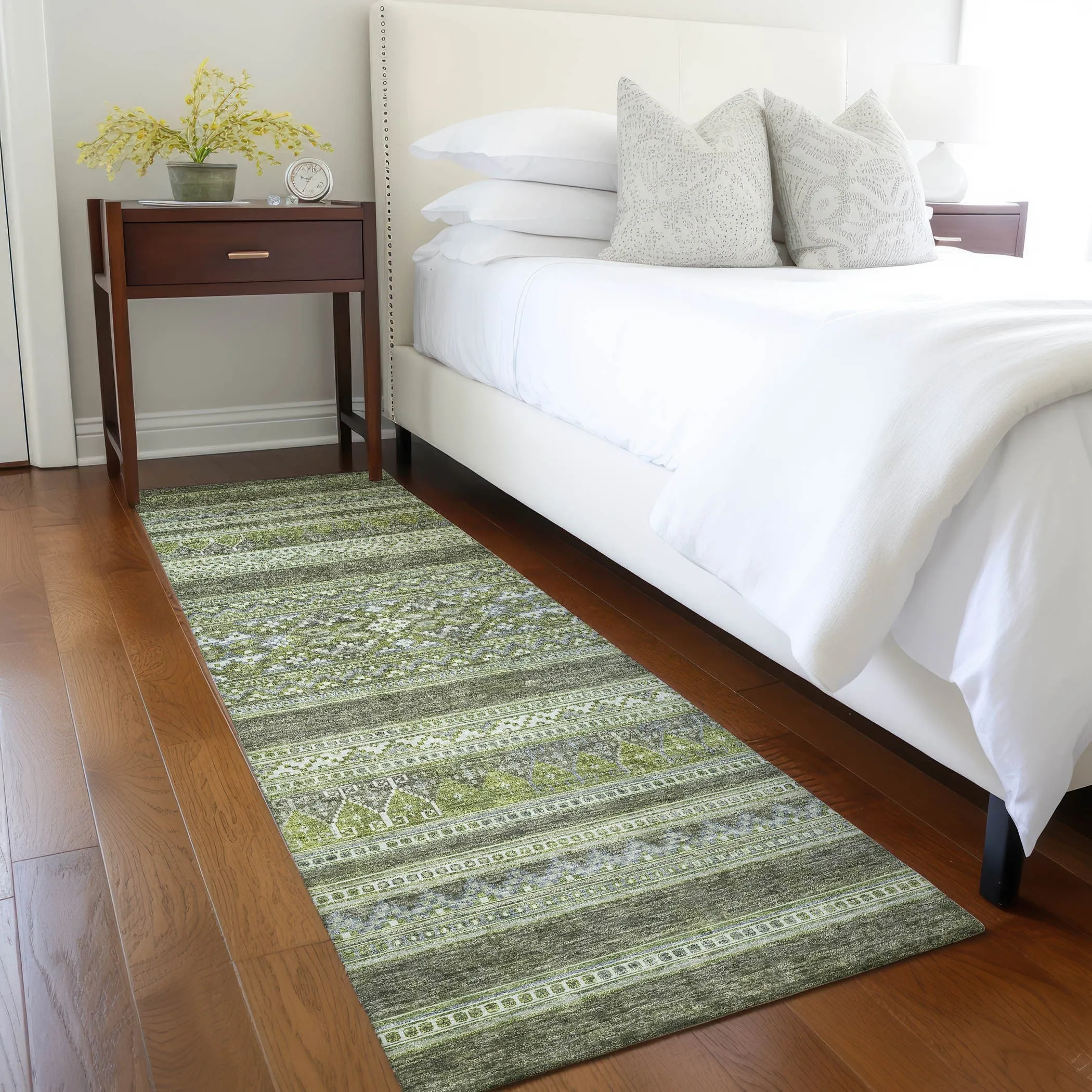 Machine Washable Indoor/ Outdoor Chantille Tribal Boho Rug