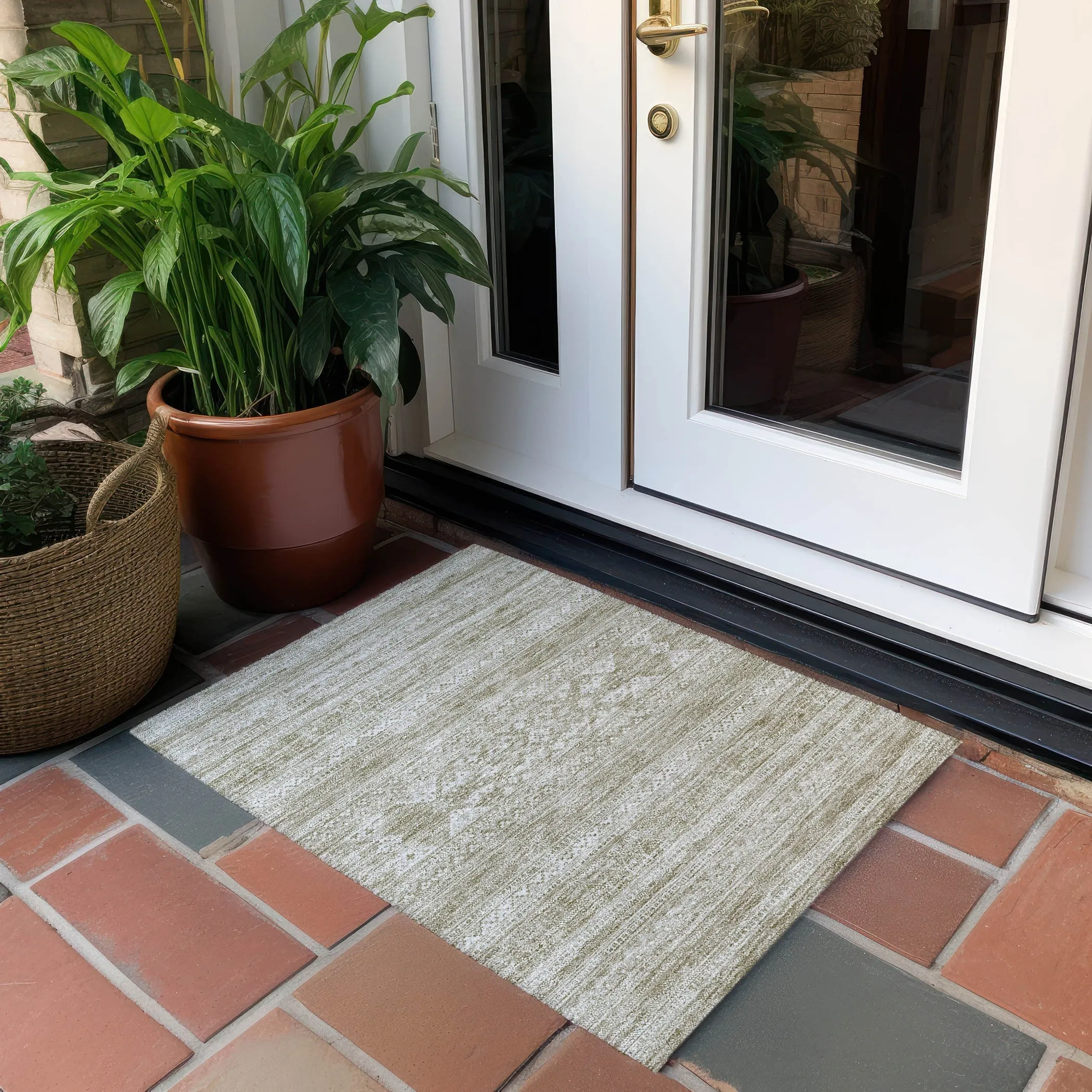Machine Washable Indoor/ Outdoor Chantille Tribal Boho Rug