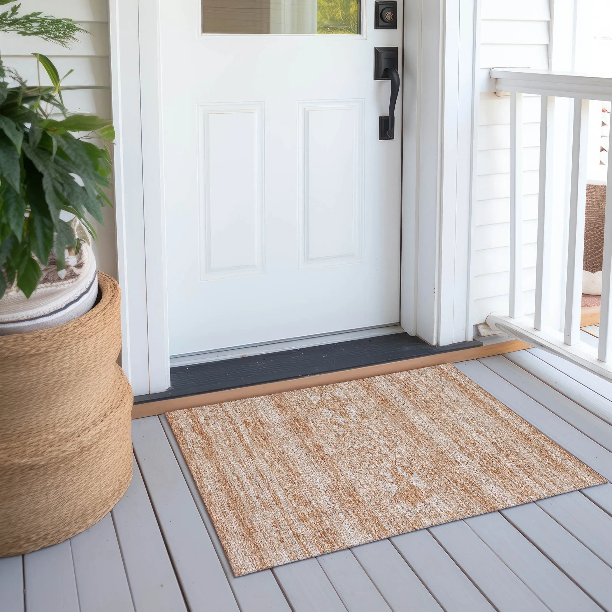 Machine Washable Indoor/ Outdoor Chantille Tribal Boho Rug