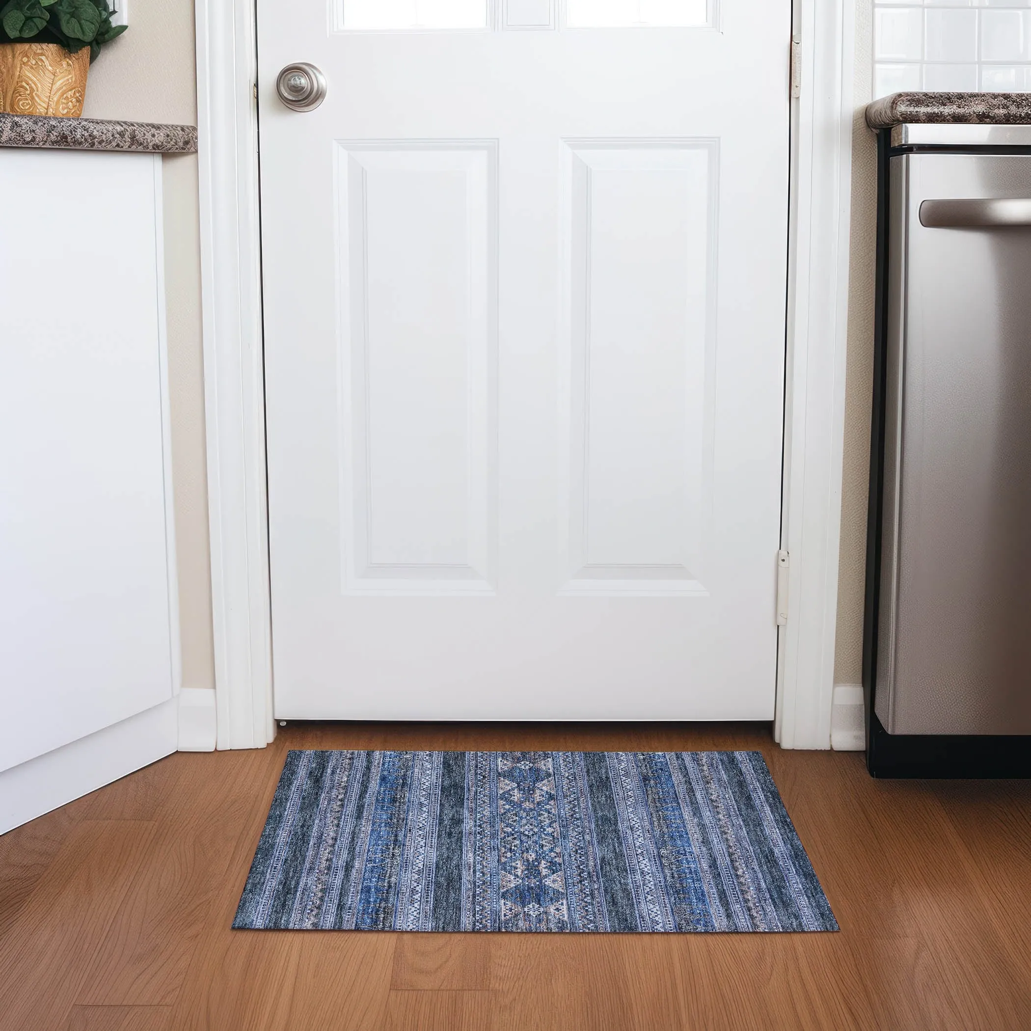 Machine Washable Indoor/ Outdoor Chantille Tribal Boho Rug