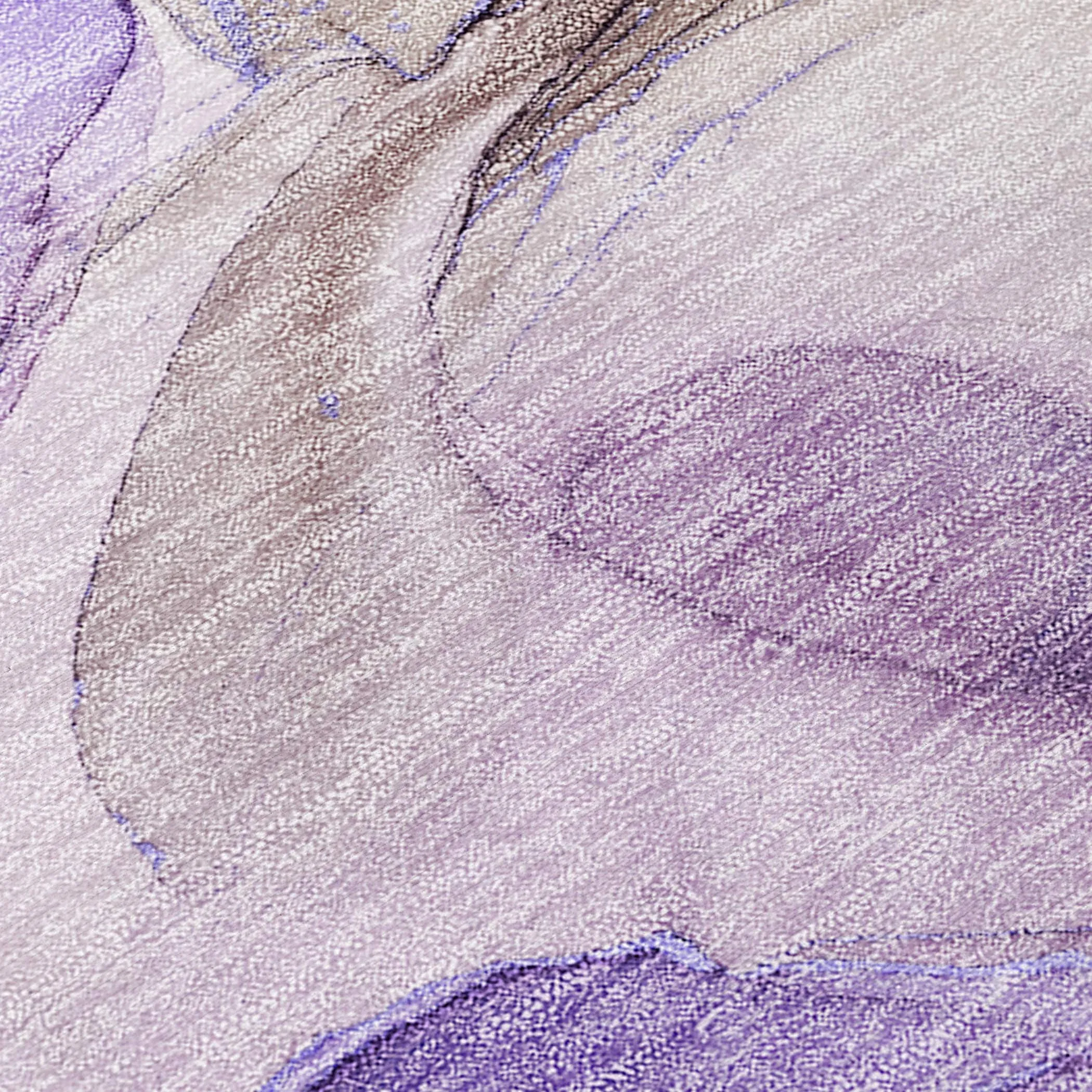 Machine Washable Indoor/ Outdoor Chantille Watercolor Purple Rug