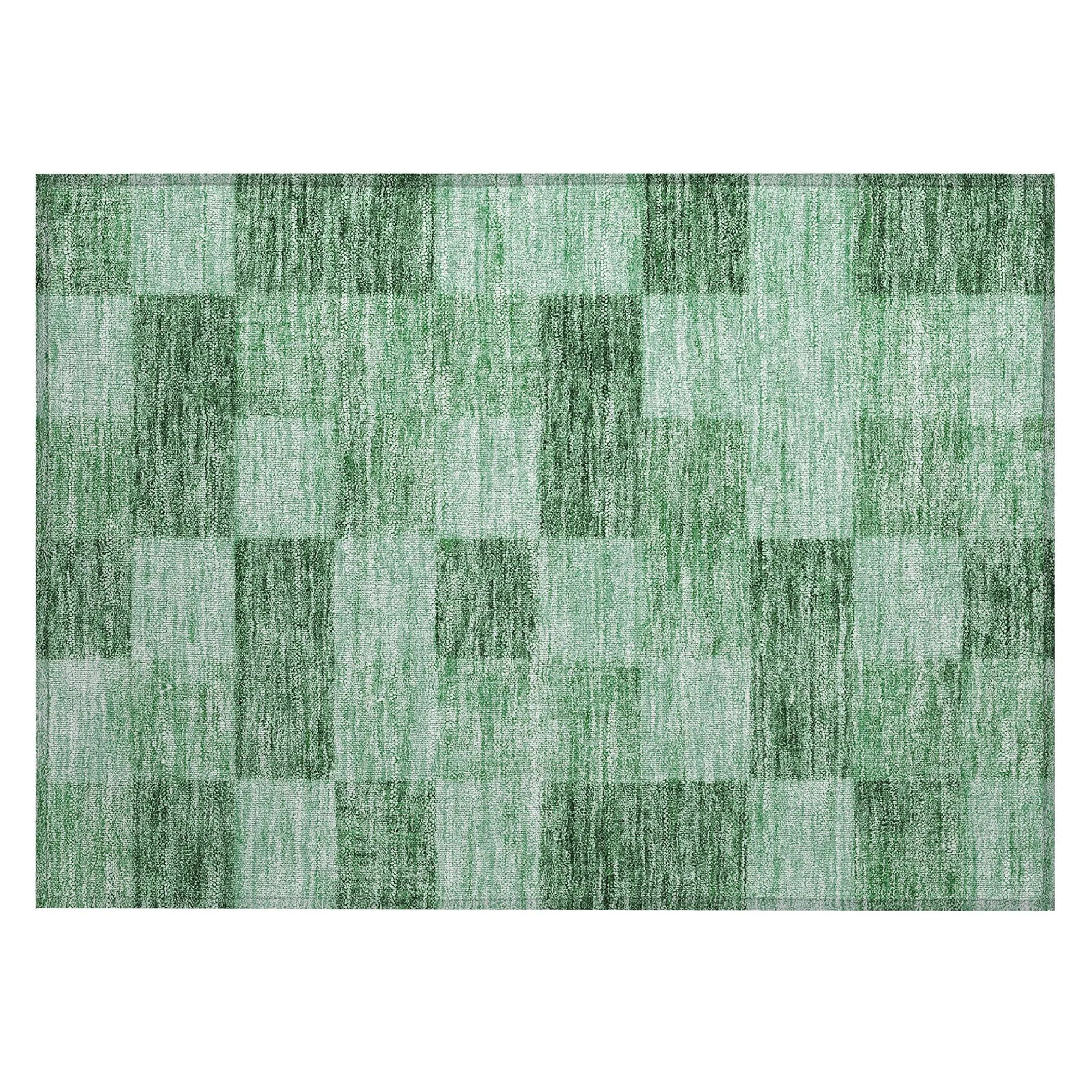 Machine Washable Indoor/ Outdoor Checker Chantille Rug