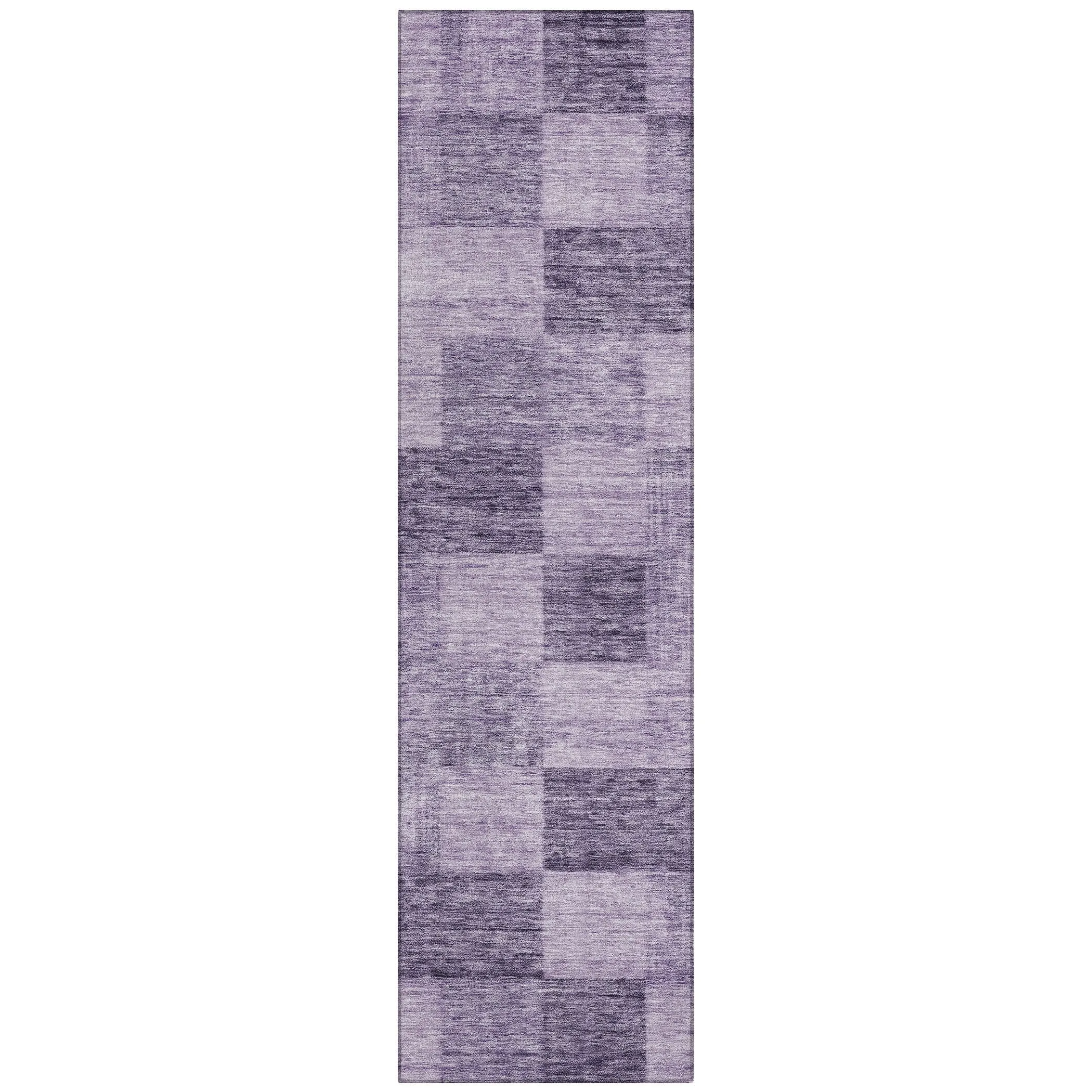 Machine Washable Indoor/ Outdoor Checker Chantille Rug