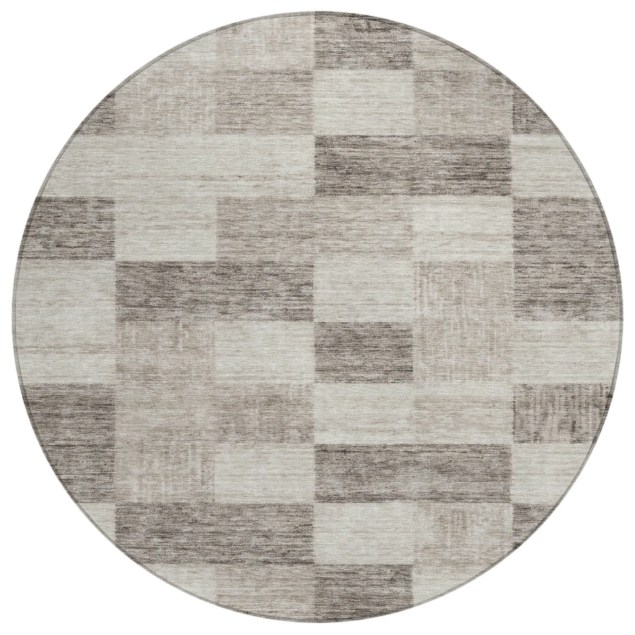 Machine Washable Indoor/ Outdoor Checker Chantille Rug