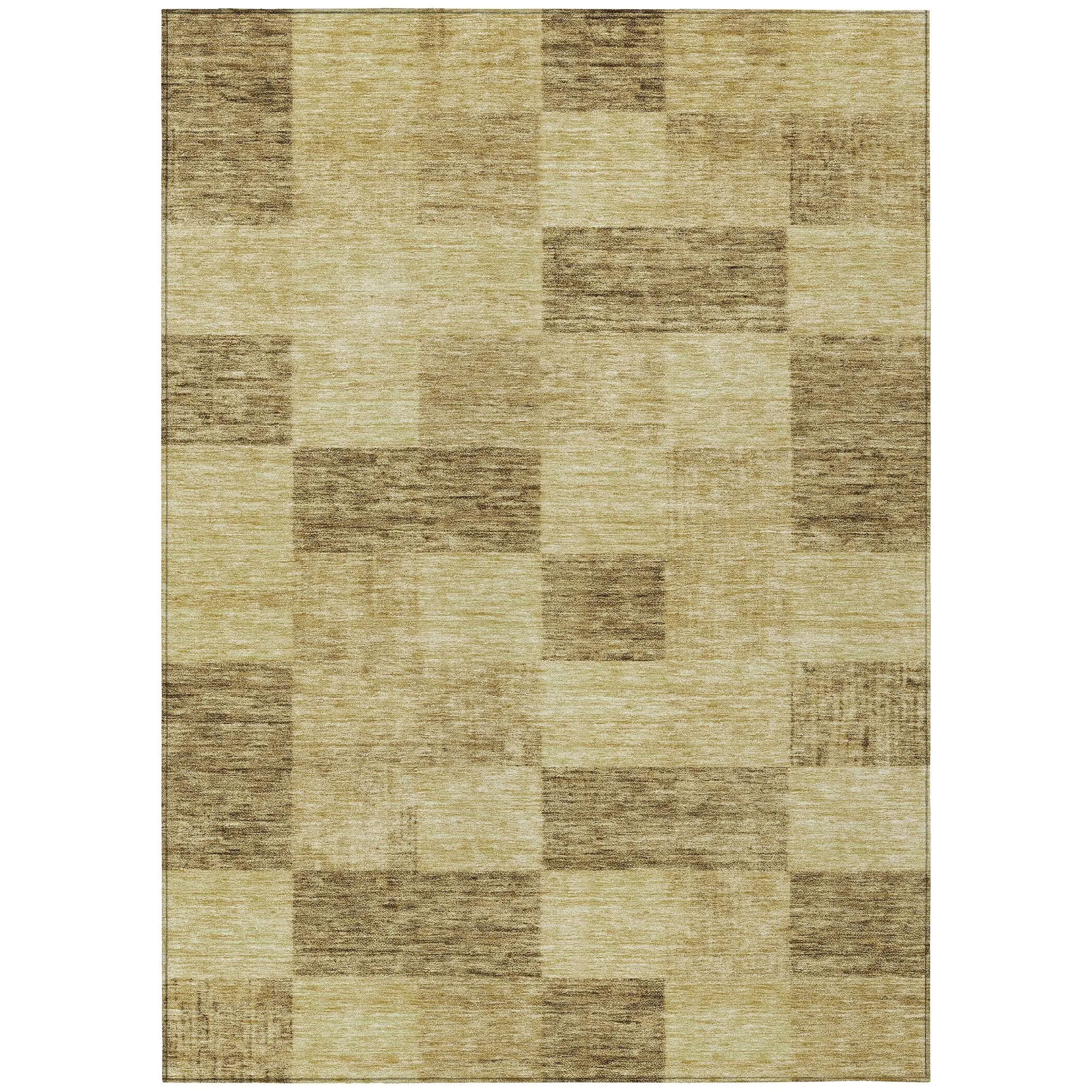 Machine Washable Indoor/ Outdoor Checker Chantille Rug