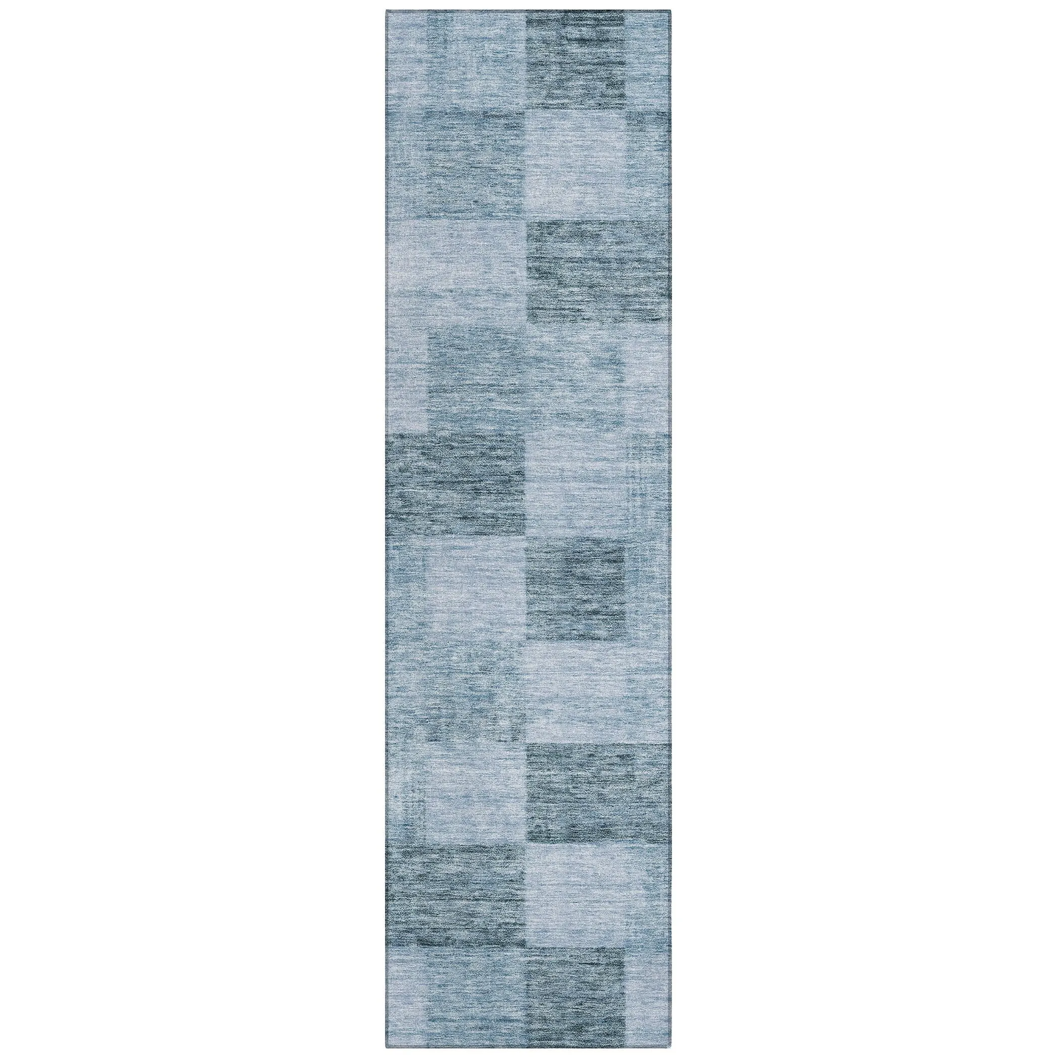 Machine Washable Indoor/ Outdoor Checker Chantille Rug